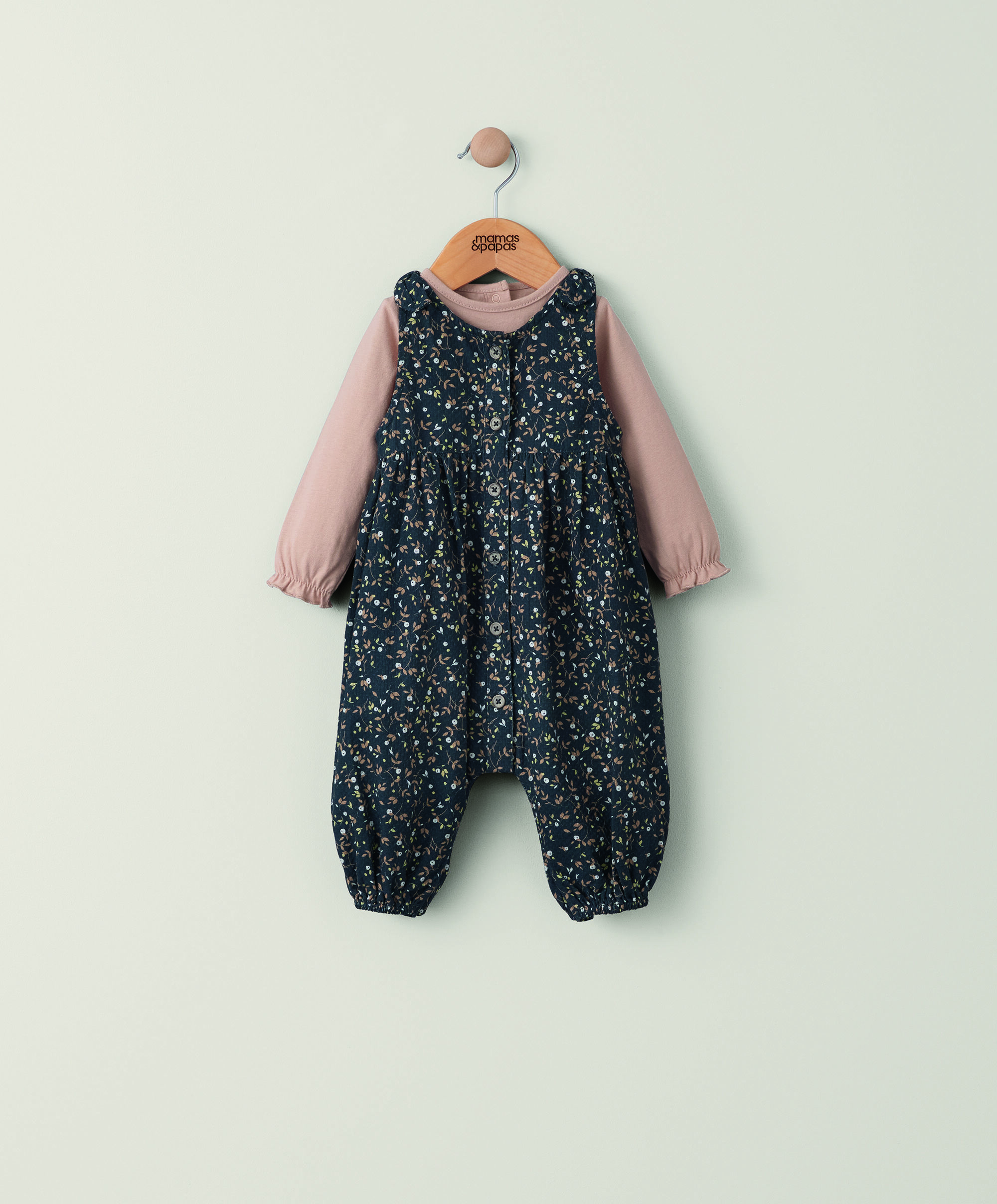 2 piece Bodysuit & Print Dungaree image number 1