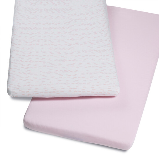 Snuz Crib 2 Pack Fitted Sheets - Rose image number 2