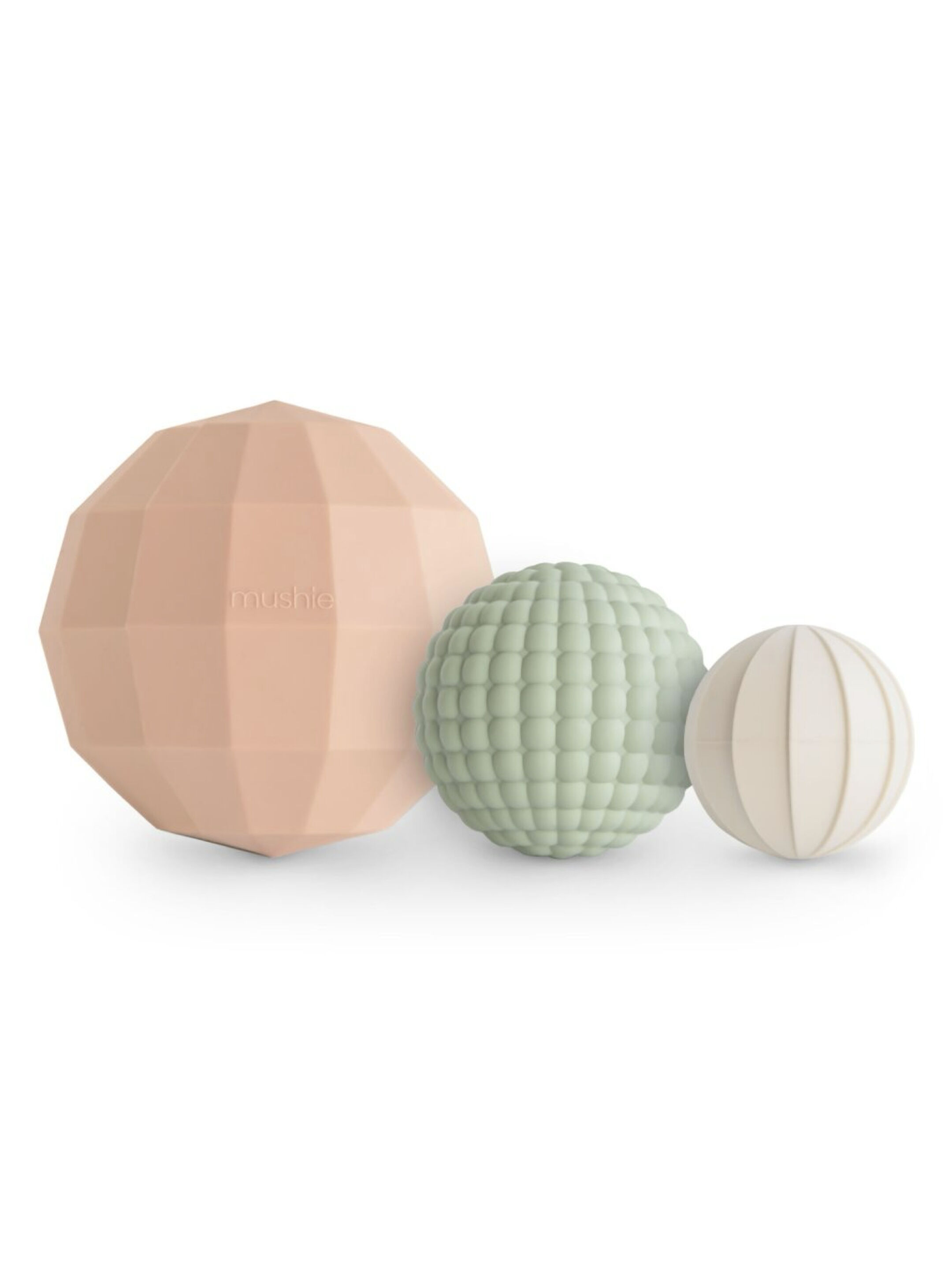 Mushie&nbsp;​​Nesting Spheres Sensory Toy Blush image number 1
