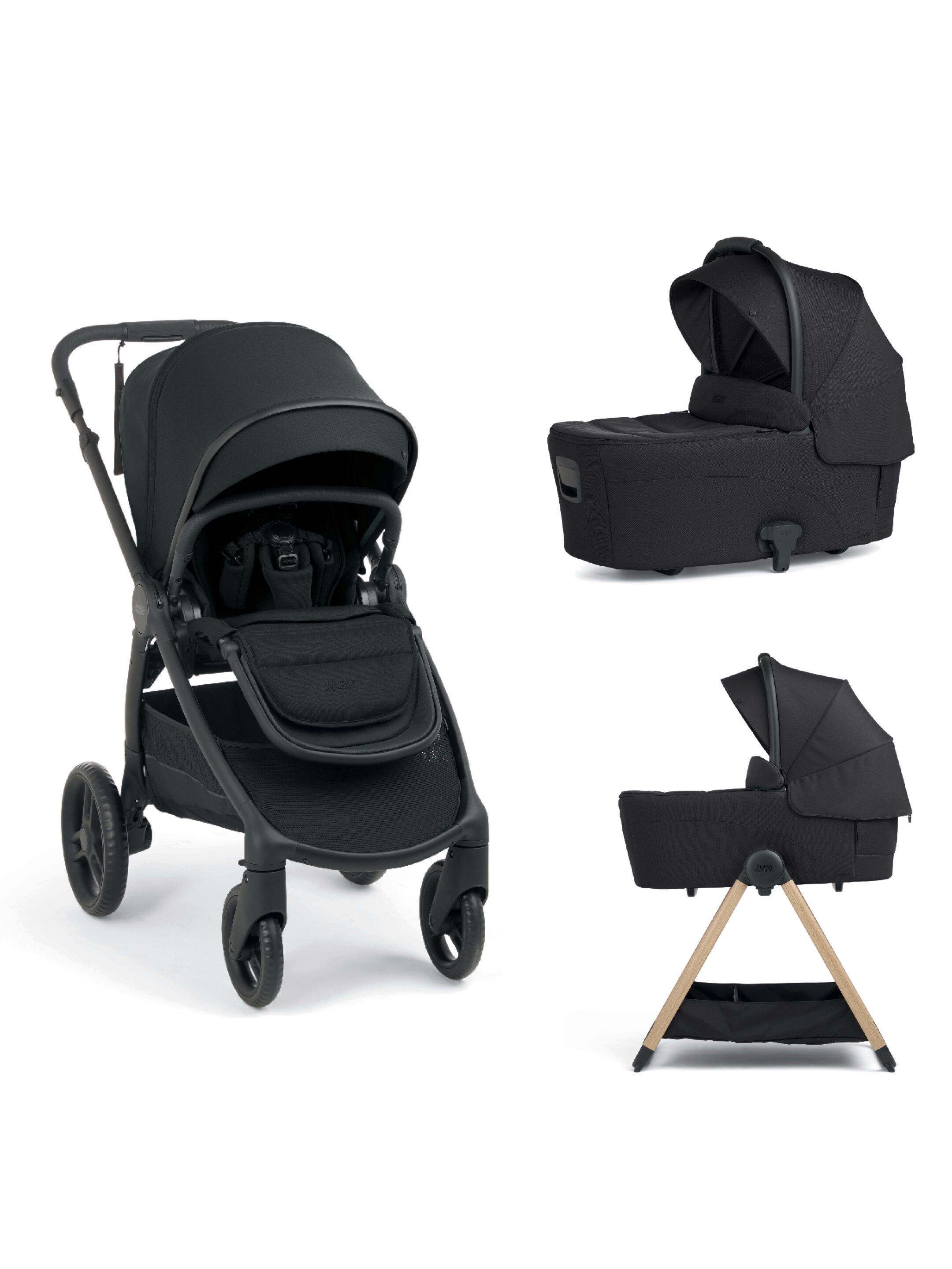 Ocarro 2 Pushchair and Carrycot Bundle with Stand (3-Pieces) &ndash; Eclipse image number 1