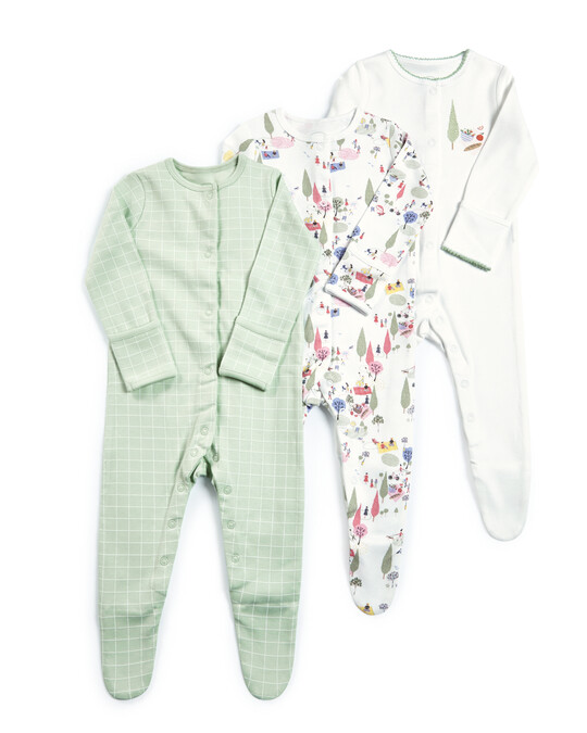 City Jersey Sleepsuits - 3 Pack image number 1