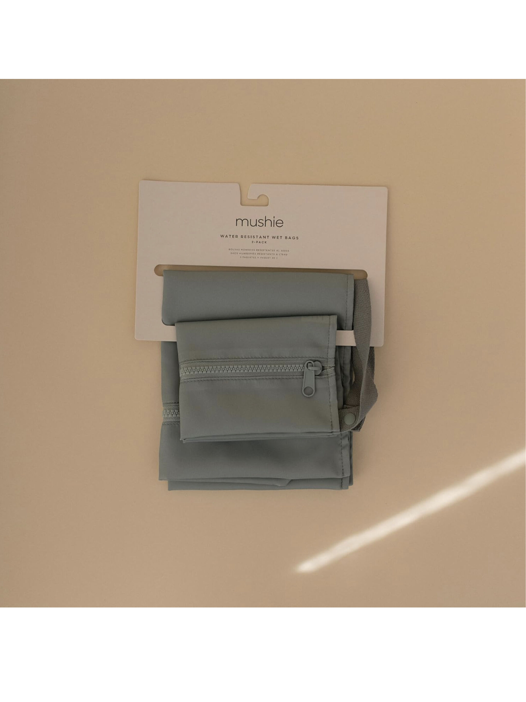 Mushie&nbsp;​​Water Resistant Wet Bag- 2 Pack​&nbsp;(Roman Green) image number 2