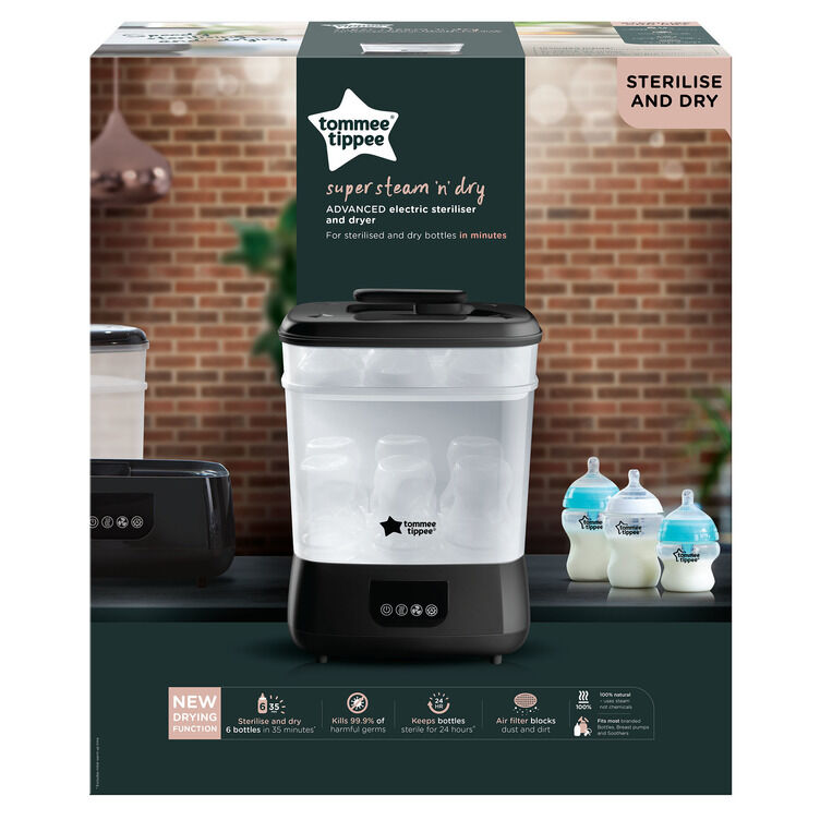 Tommee Tippee Advanced Electric Steam Steriliser Dryer Black image number 2