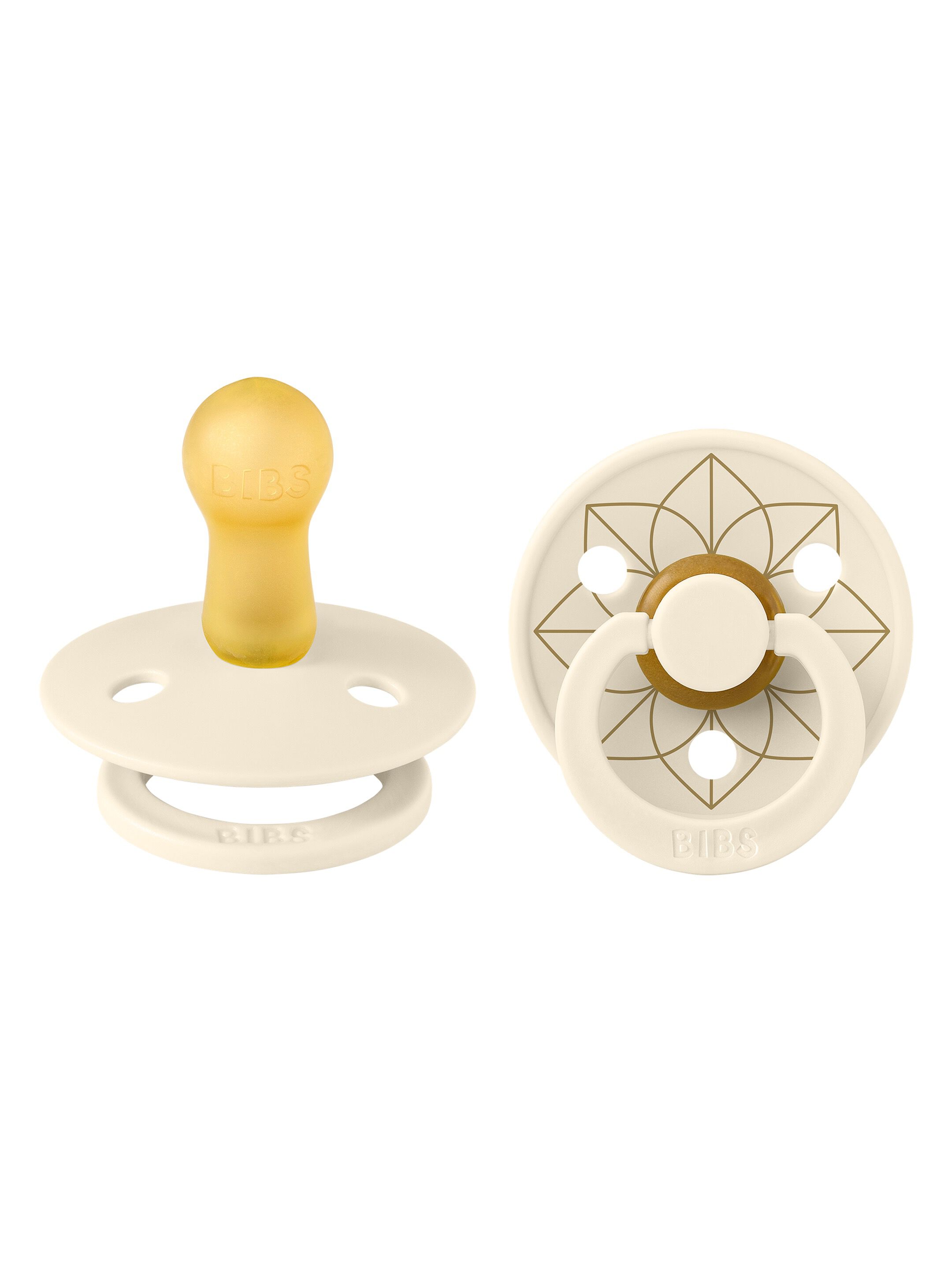 BIBS Pacifier Studio Colour 2 PACK Noor Latex Size 2 Ivory Gold image number 2