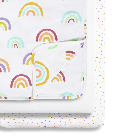 3pc Crib Bedding Set – Colour Rainbow image number 1