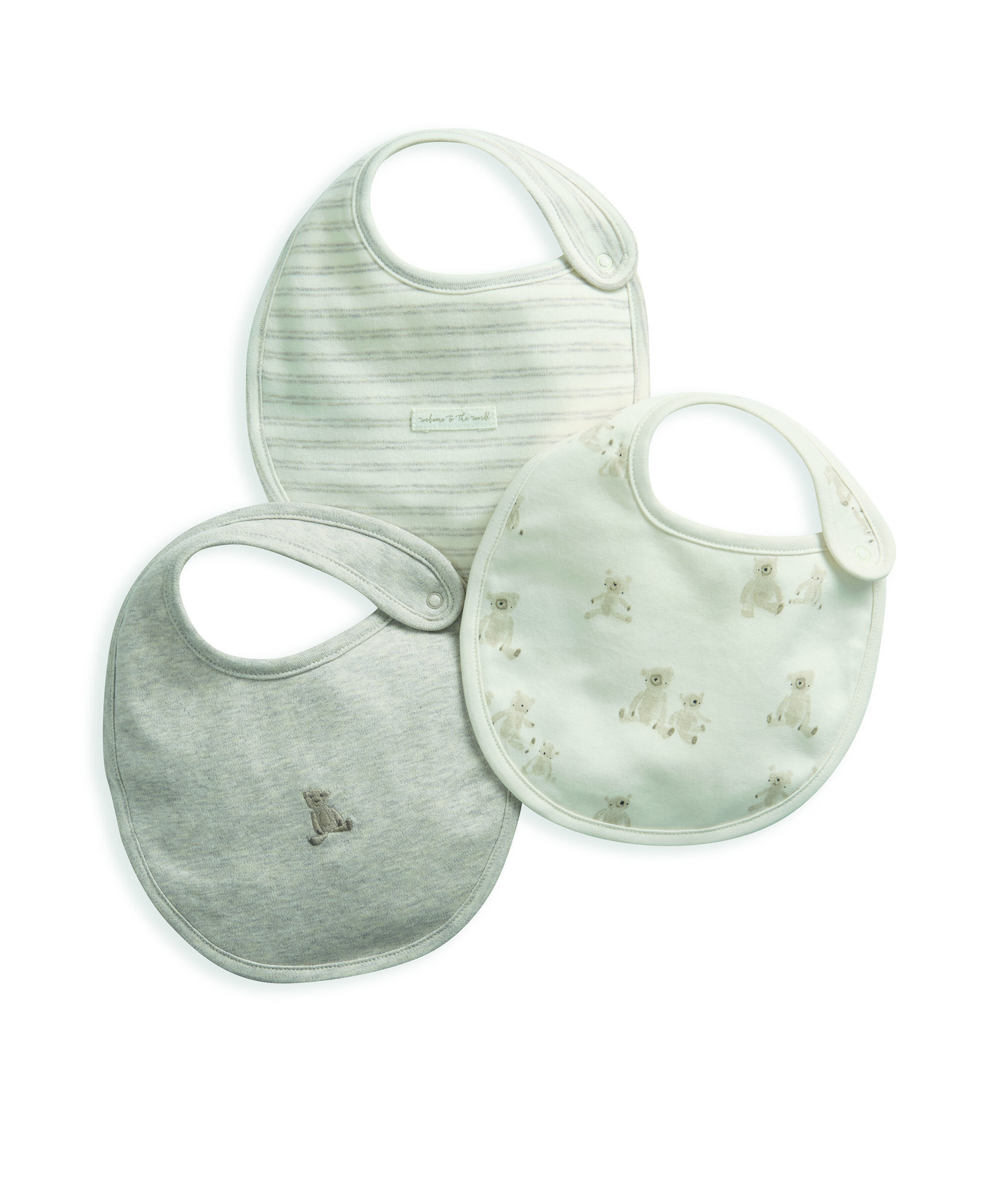 3 pack Teddy Bear Bibs image number 1