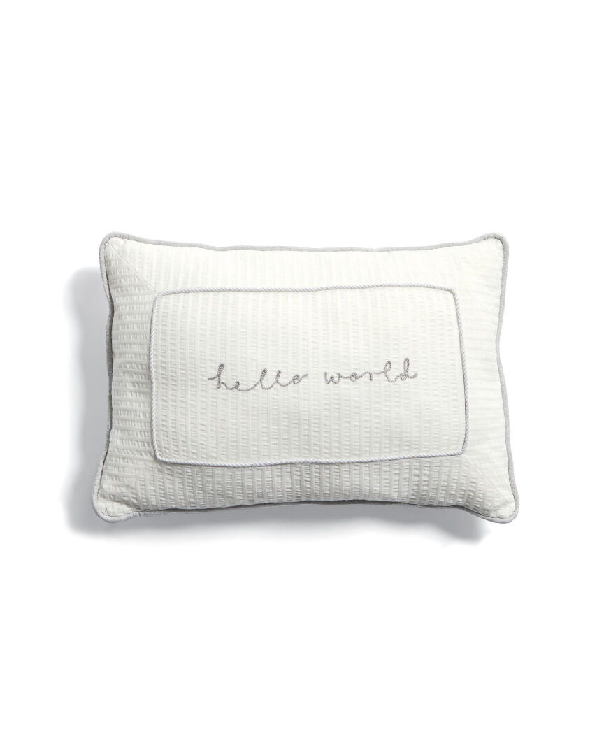 Welcome To The World Cushion - White image number 1