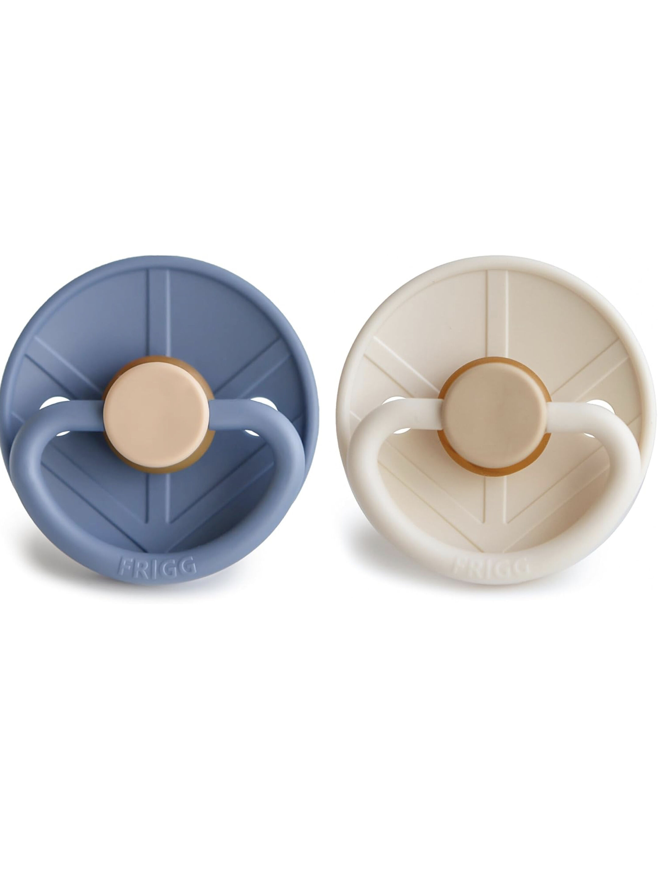 FRIGG Little Viking Latex Baby Pacifier 6-18M 2-Pack Ocean View/Cream - Size 2 image number 2