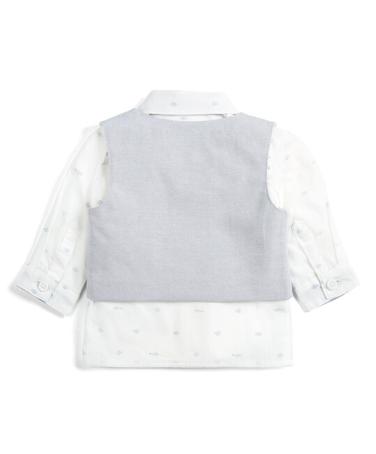 Linen Waistcoat, Shirt and Tie - 3 Piece Set image number 2