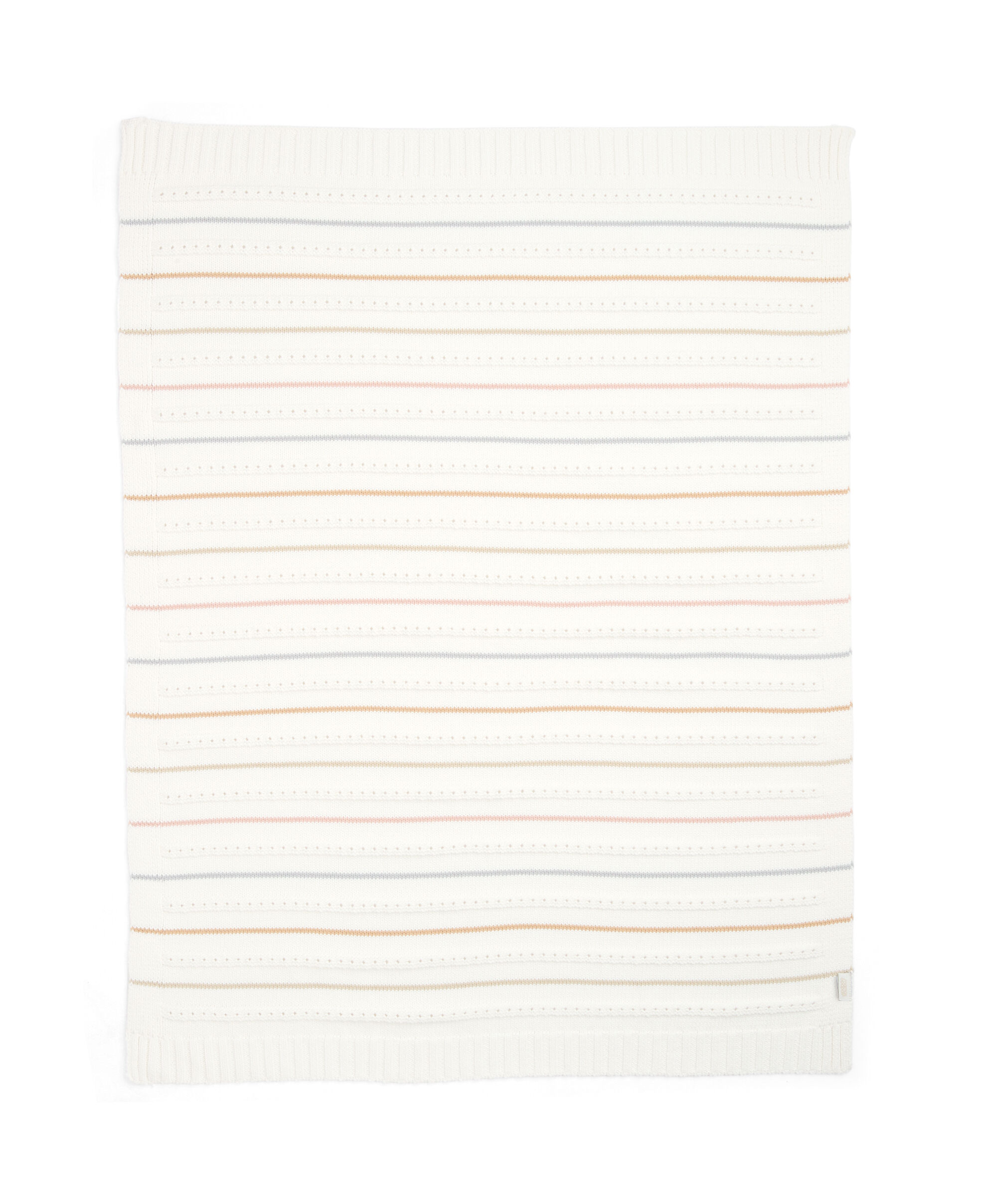 Knitted Blanket - Neutral Stripe image number 5