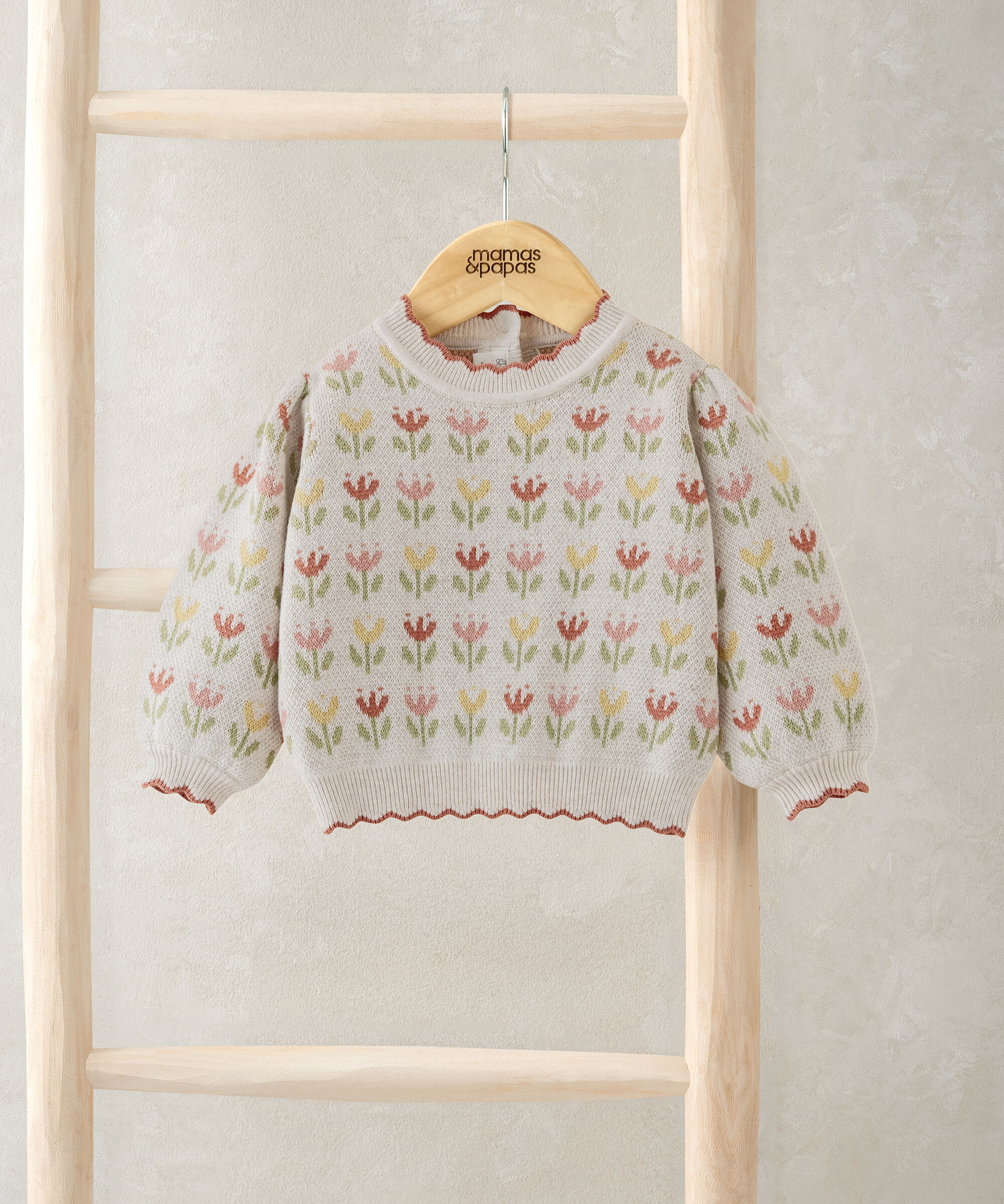 Floral Knitted Jumper image number 1