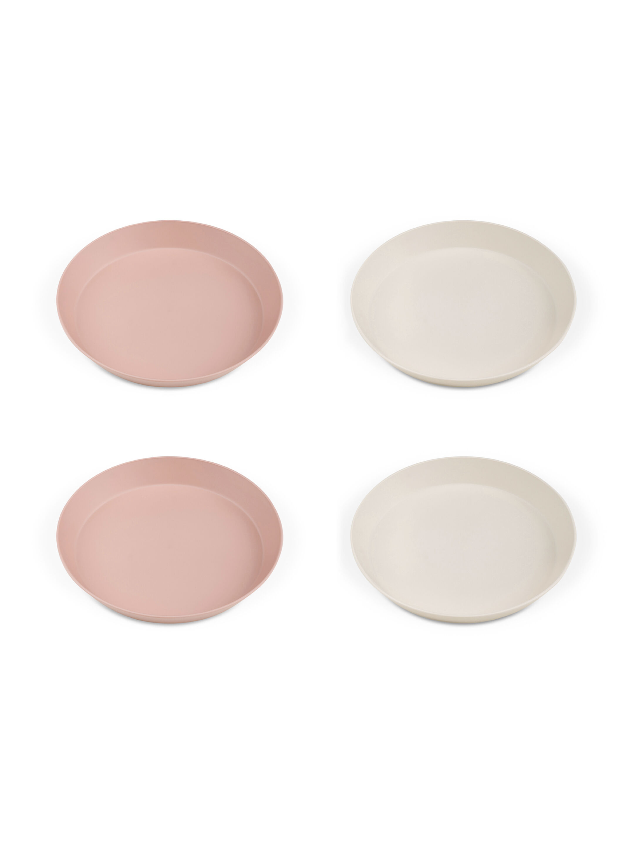 Citron Bio Based Plate Set of 4 - Pink/Cream image number 1