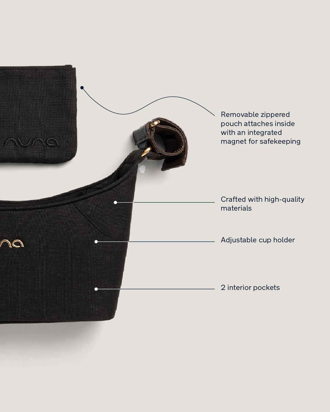 Nuna Stroller Organizer - Caviar image number 4