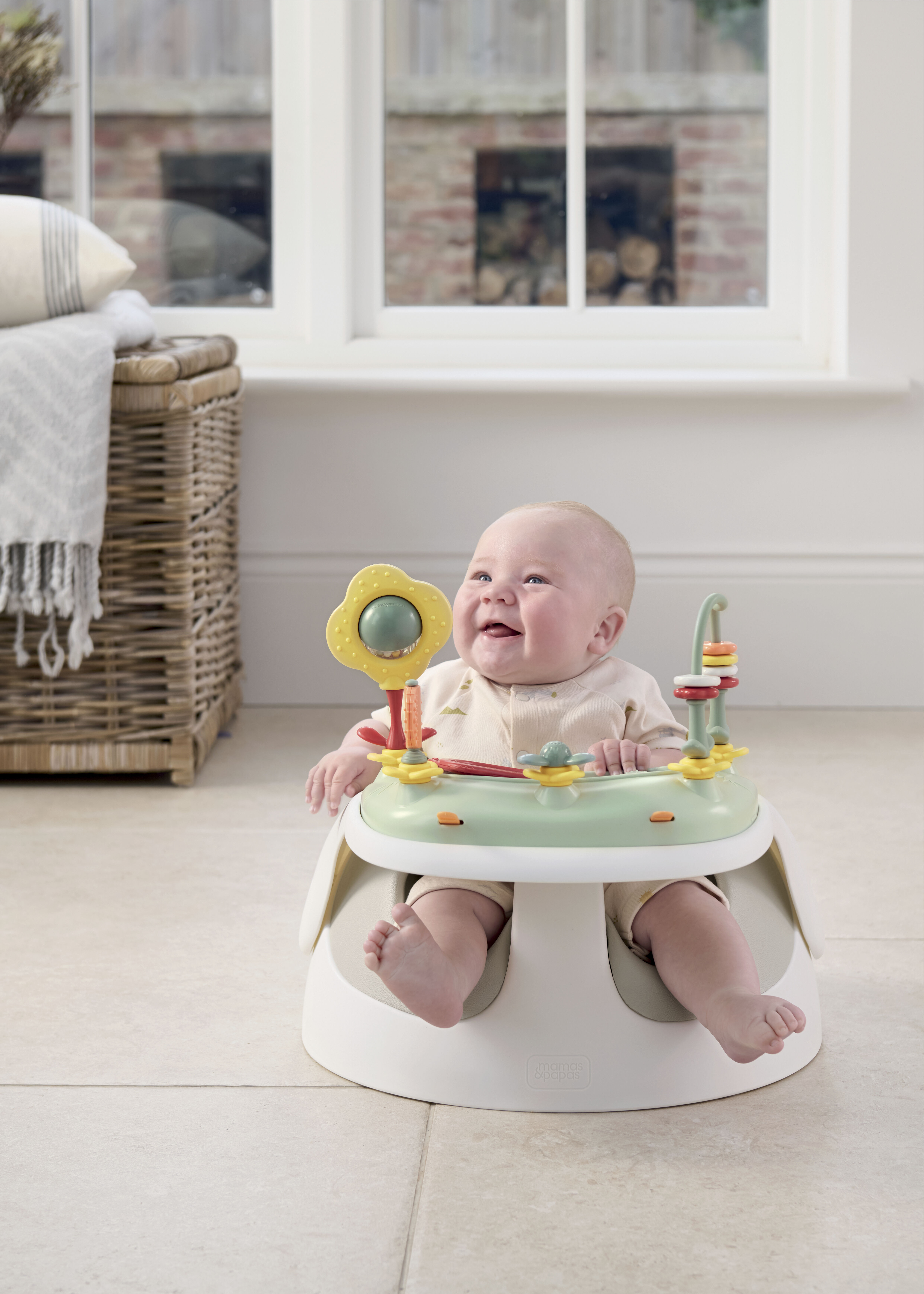 Snug Floor Seat with Activity Tray - Clay image number 2