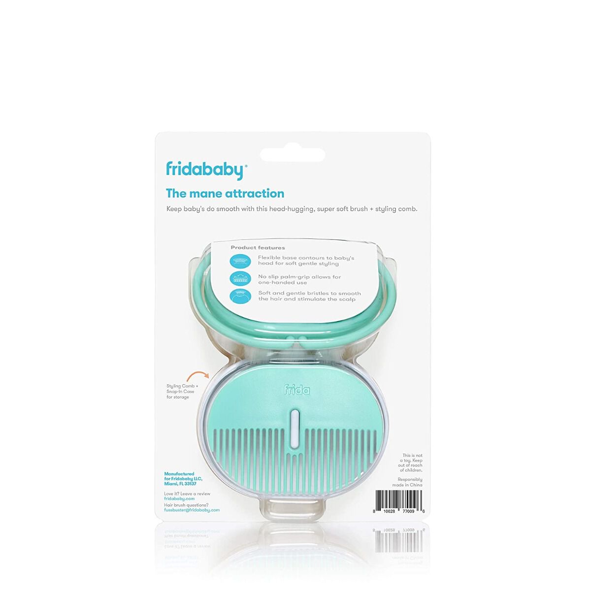 Fridababy Head-Hugging Hair Brush & Comb Set image number 3