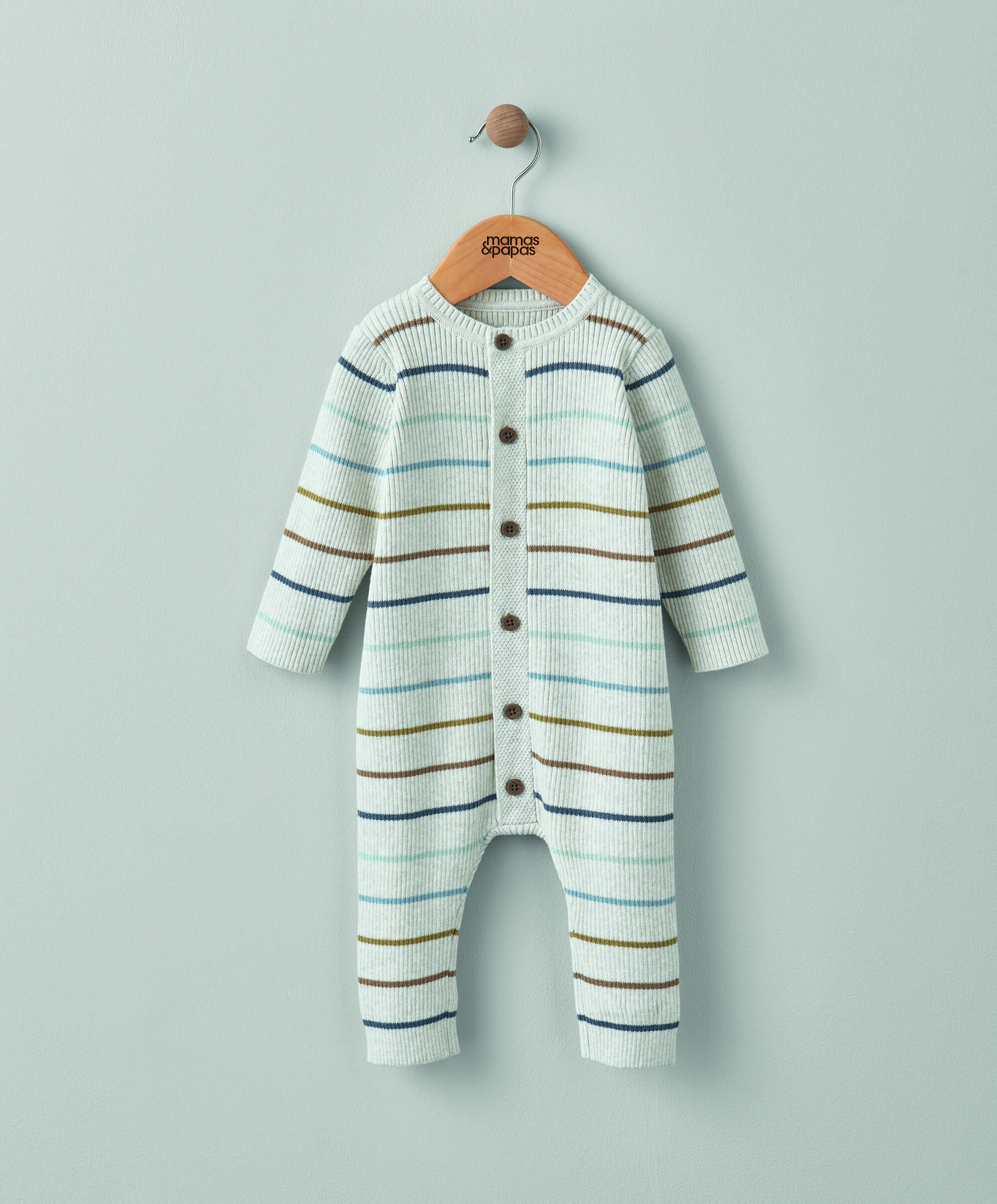 Stripe Rib Knit Romper image number 1