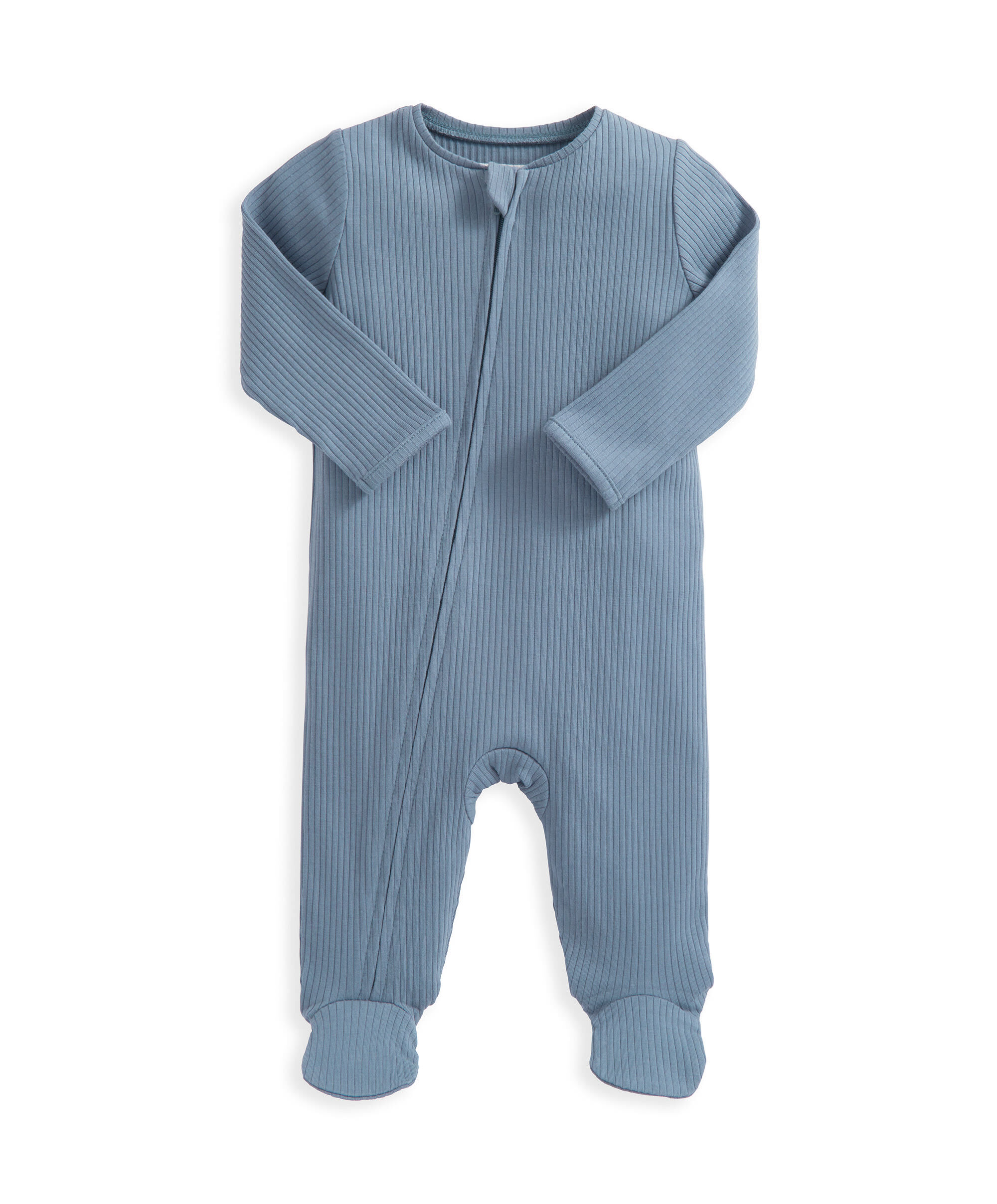 Petrol Blue Basic Zip All In One image number 2
