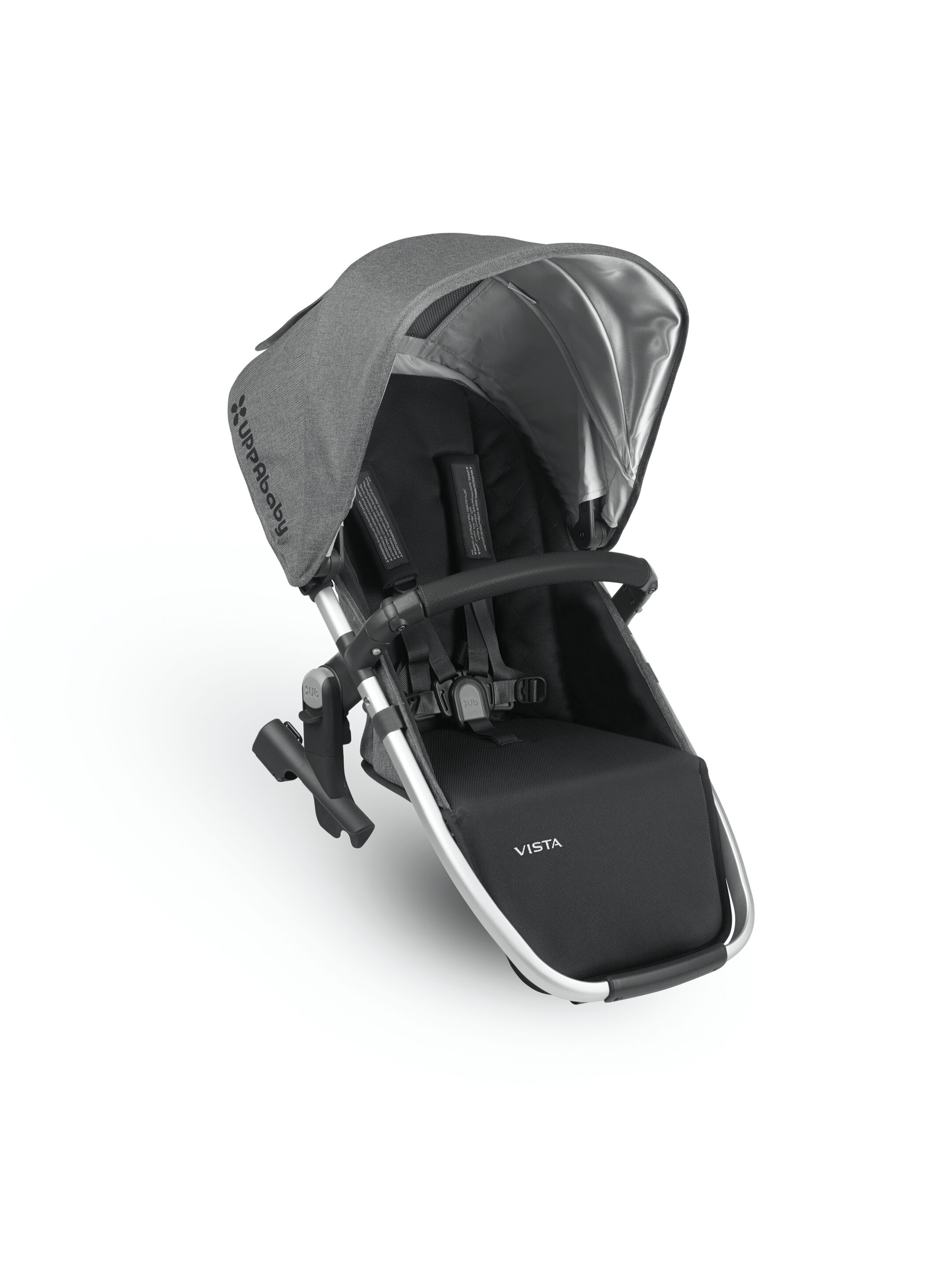 Uppababy - RumbleSeat V2 - Jordan (Charcoal melange/silver/saddle leather) image number 2