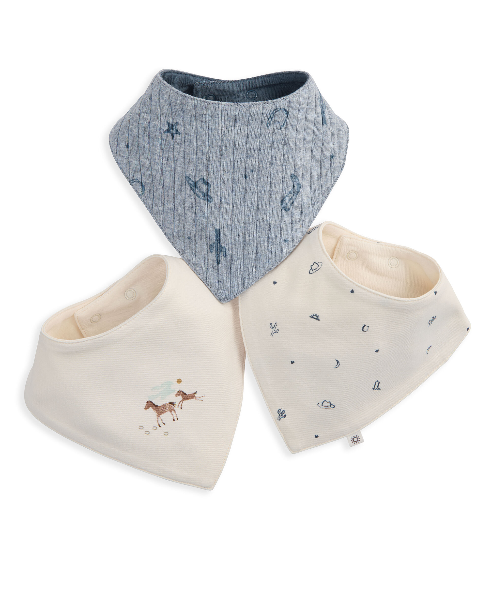 Wild West Bibs (Pack of 3) image number 1