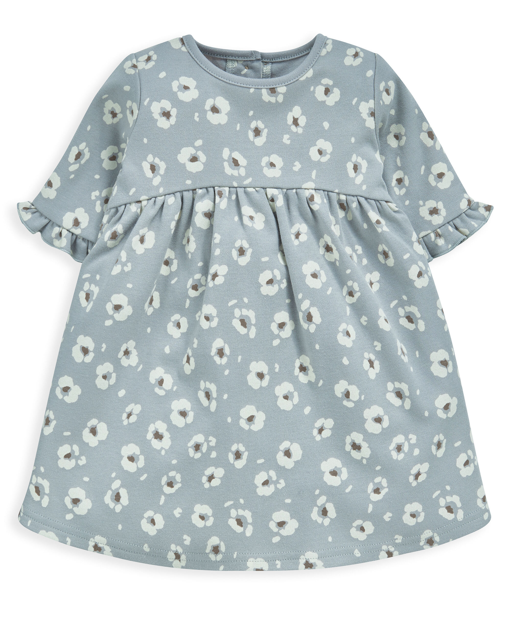 Flute Sleeve Print Dress image number 1