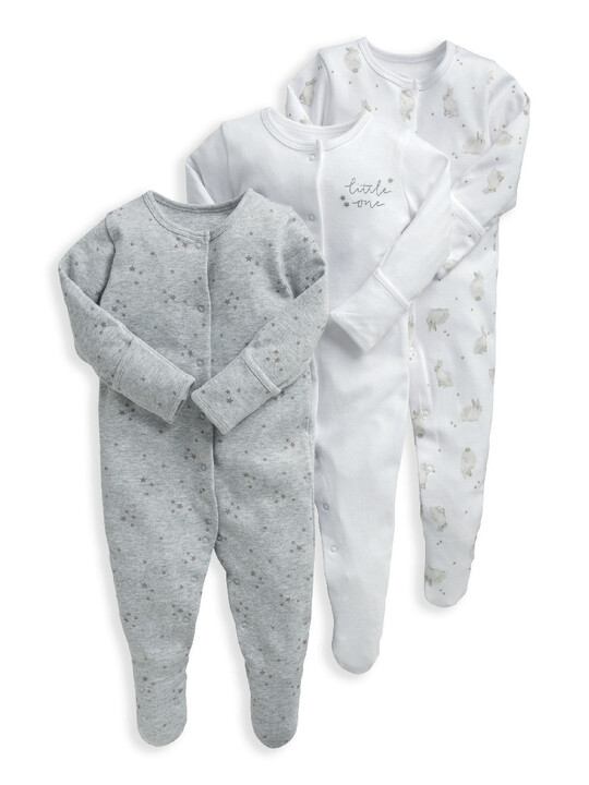 Bunny Sleepsuits 3 Pack image number 1