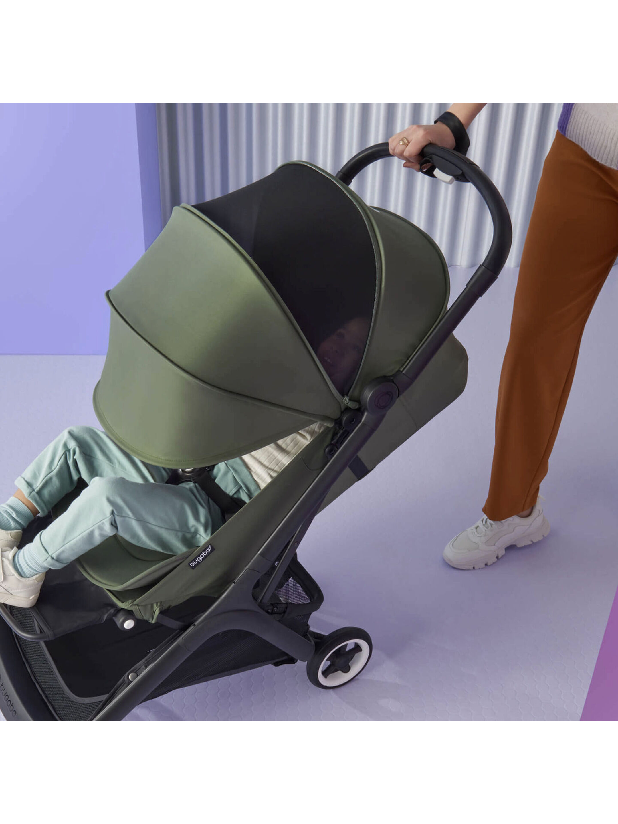 Bugaboo - Butterfly Complete Stroller - Black/Forest Green image number 8
