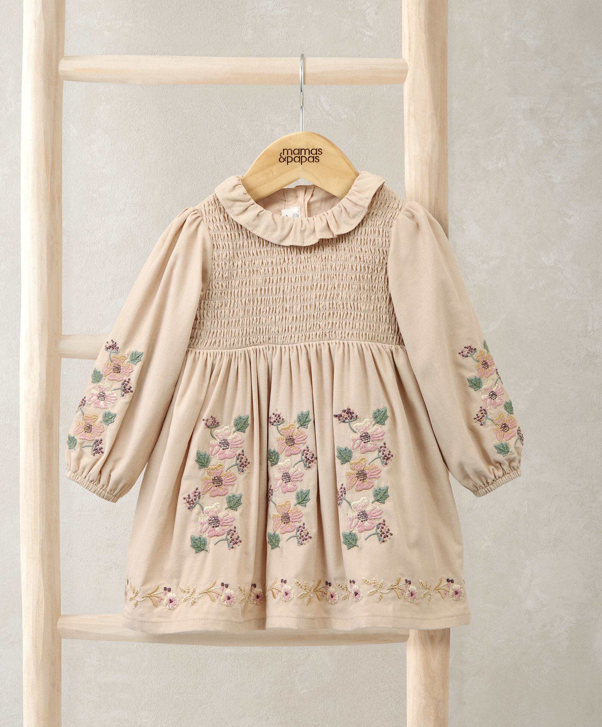 Embroidered Cord Dress