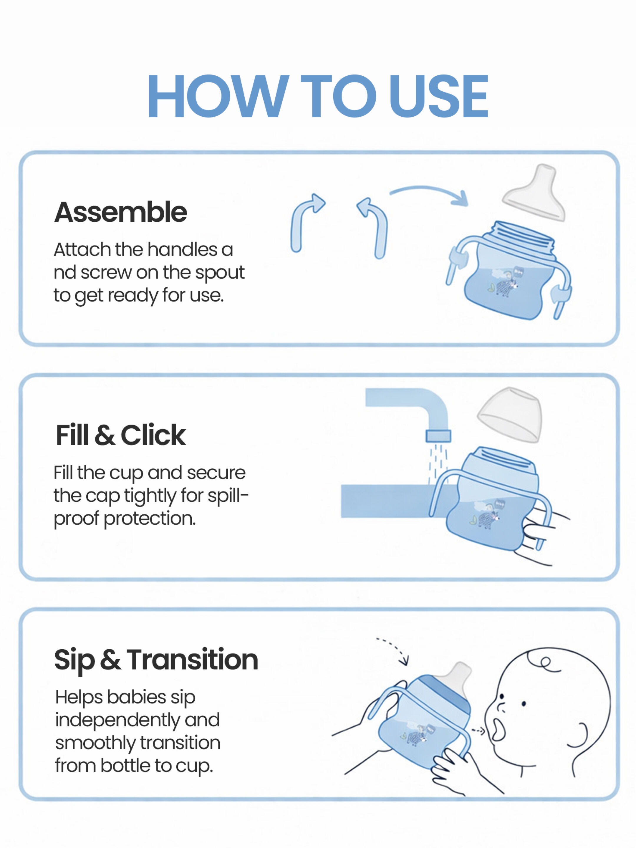 Mam Baby Starter Cup  Silicone Cup - 4 M+ | Fores Blue - 150 Ml - Pack of 1 image number 5