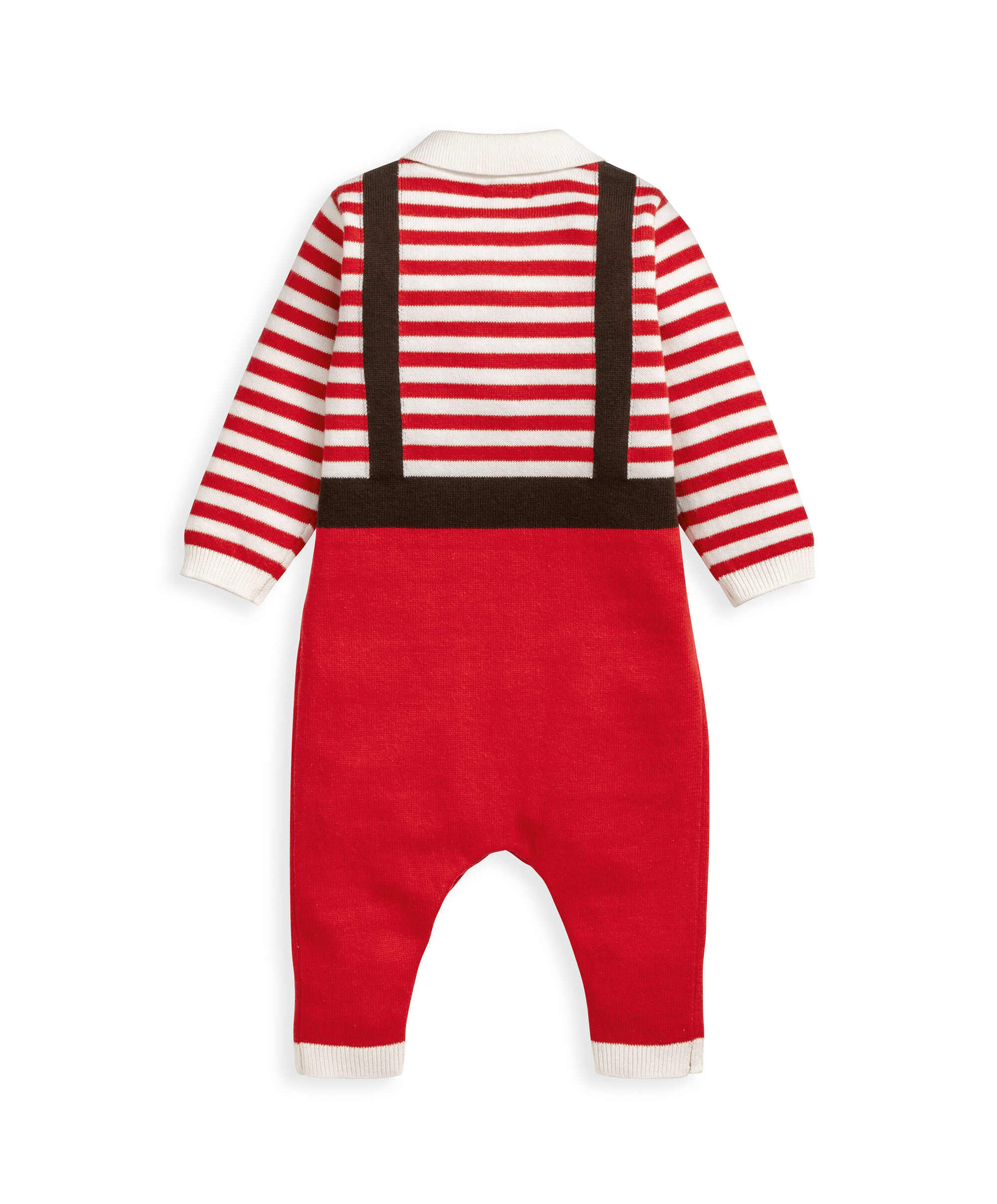 Santa Knitted Christmas Romper image number 3