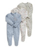 Bunny Sleepsuits 3 Pack image number 1