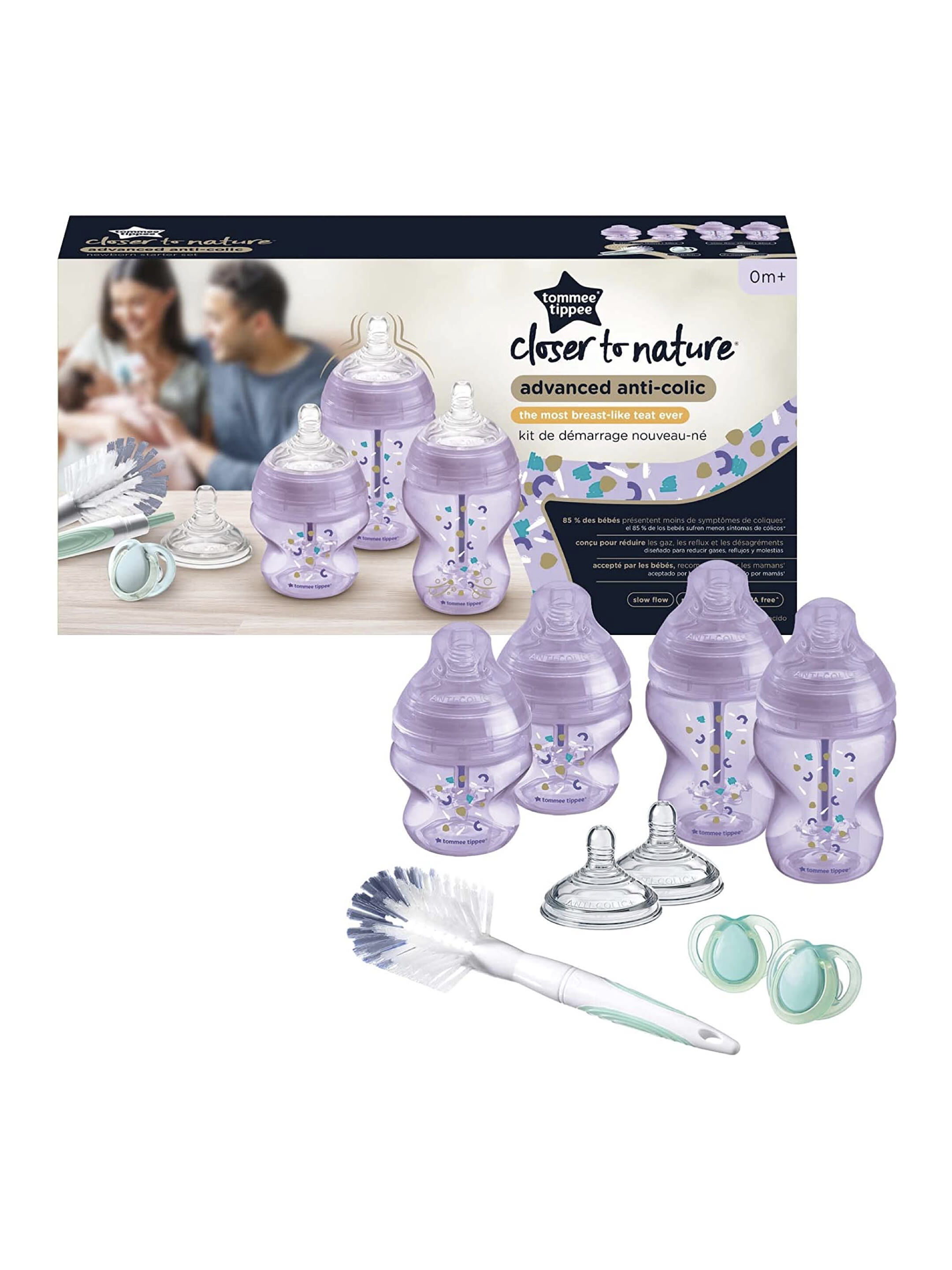 Tommee Tippee Advanced Anti-Colic Starter Bottle Kit - Purple image number 1