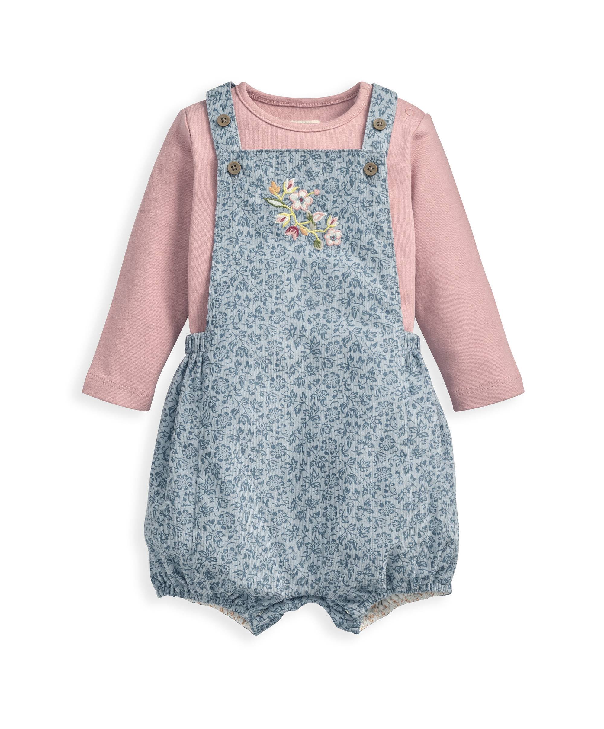 Laura Ashley Bloomer Bodysuit & Dungarees image number 2