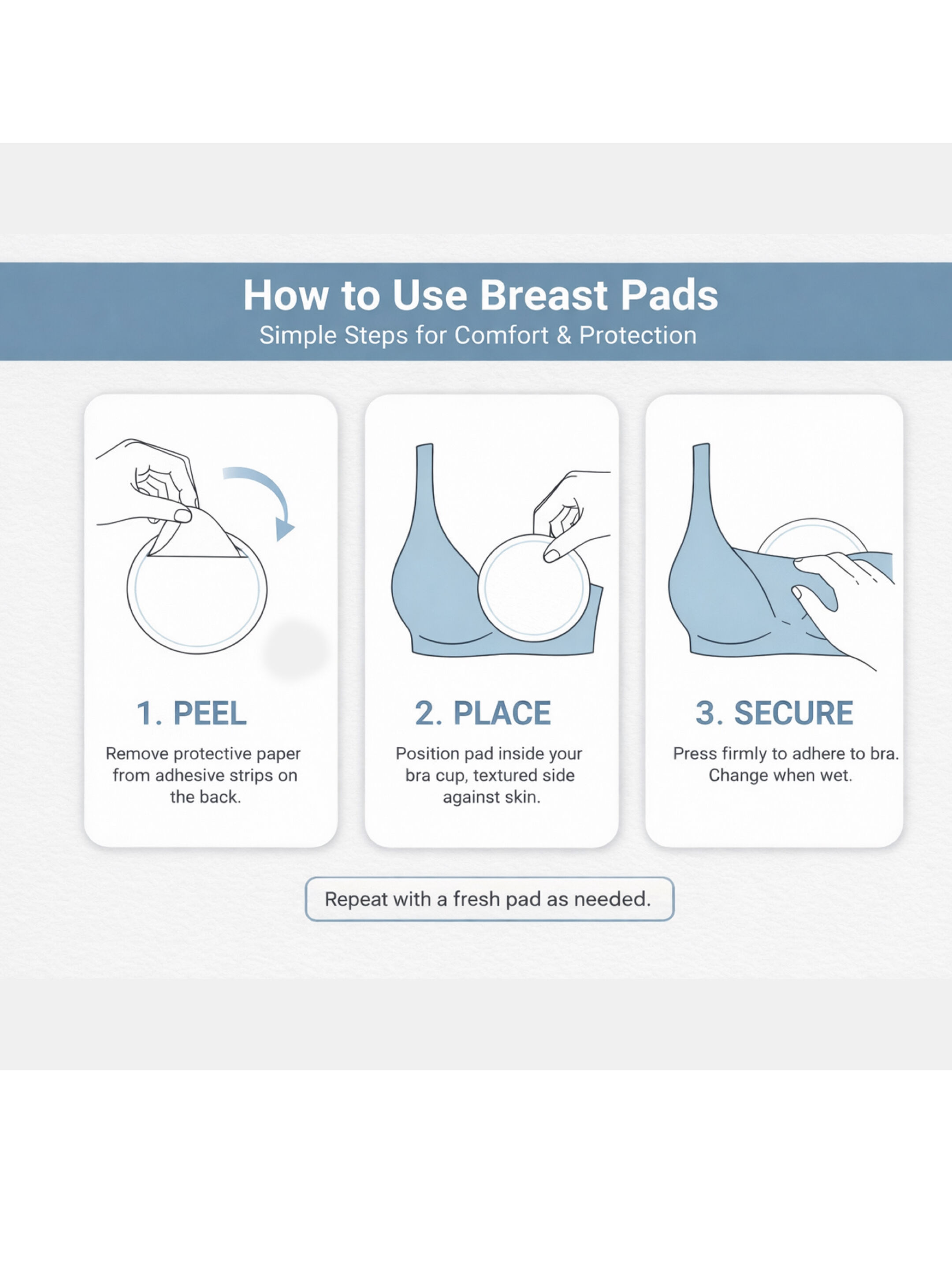 Mam Baby Breast Pads  Breastfeeding - 0 M+ |  White - 30 Pcs image number 4