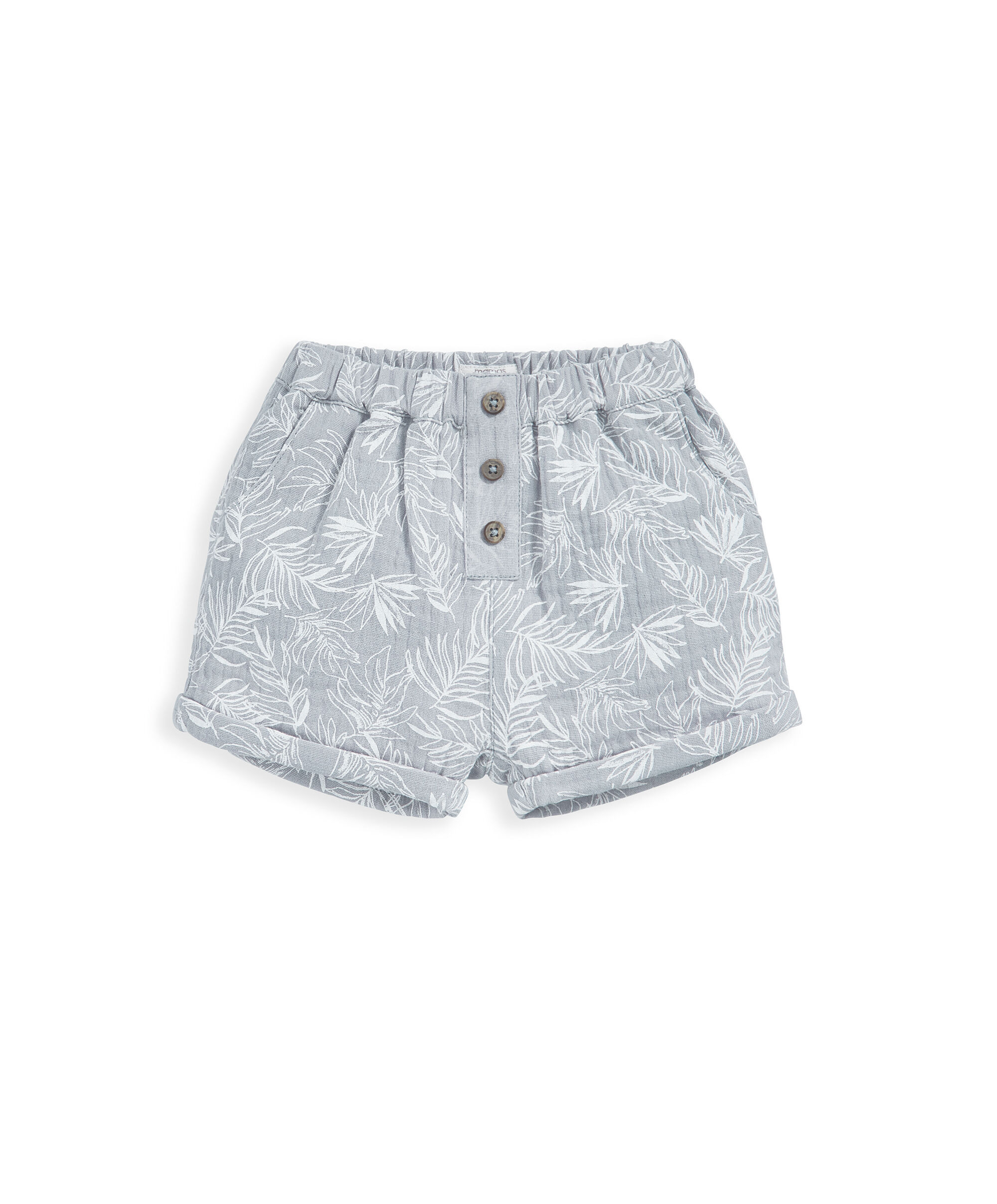 2 Piece Palm Shirt and Shorts Co-Ord Set - Blue image number 4