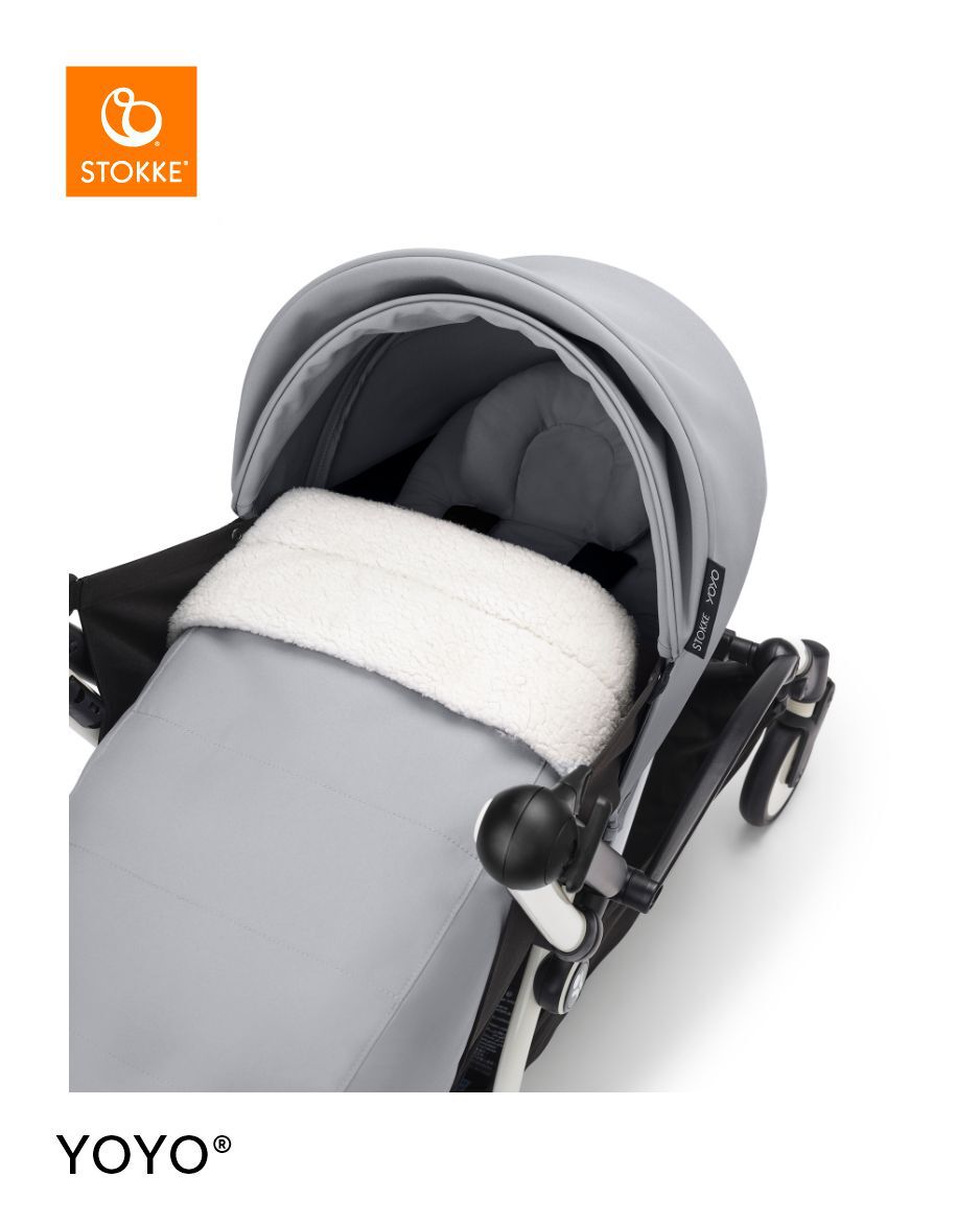 Stokke YOYO3 White Frame with 0+ Newborn Pack - Stone & Cup Holder (3 Pieces) image number 3