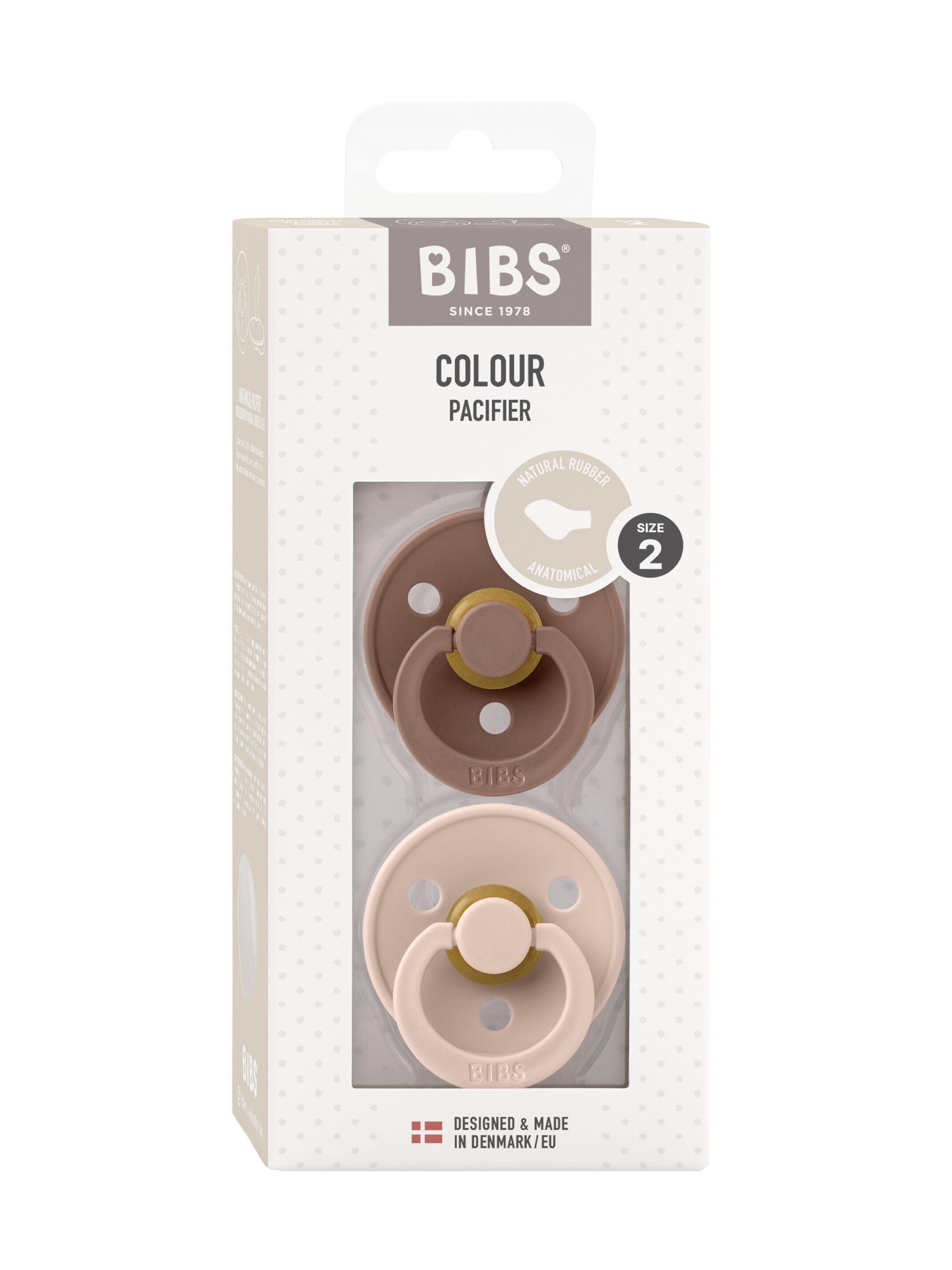 Bibs Colour 2 PACK Latex S2 - Anatomical Baby Blush/Woodchuck (6+ months) image number 3