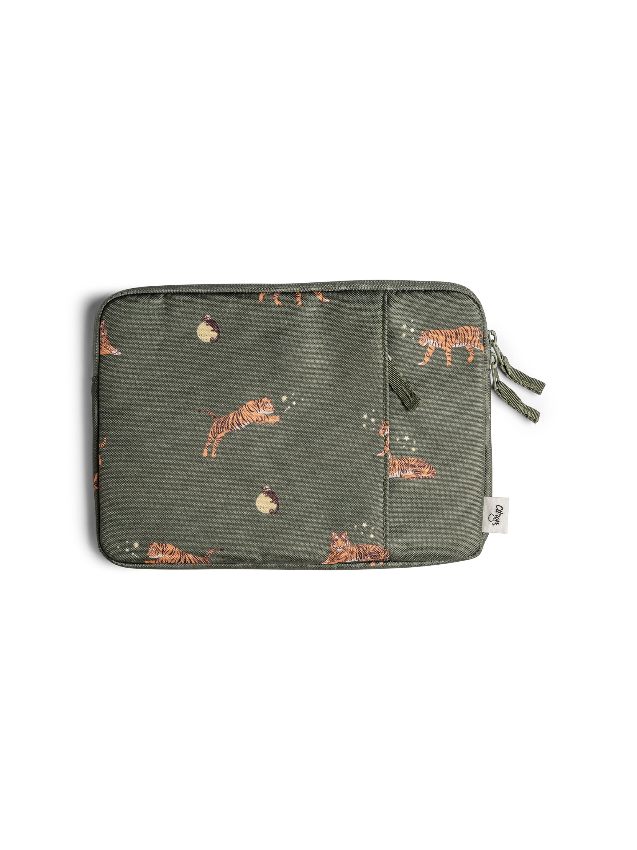 Citron Protective Ipad Sleeve with Zipper Tiger image number 2
