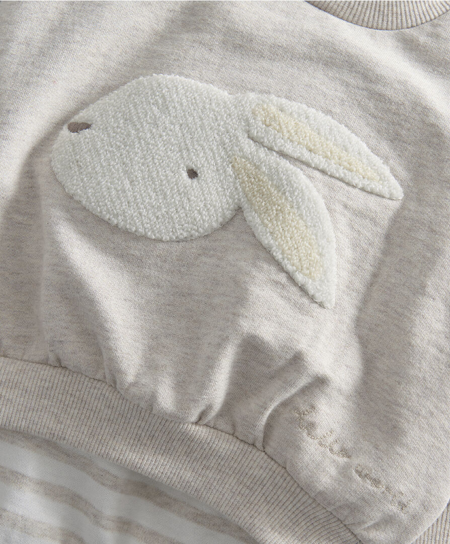 2pc Bunny Sweatshirt & Stripe Legging image number 3