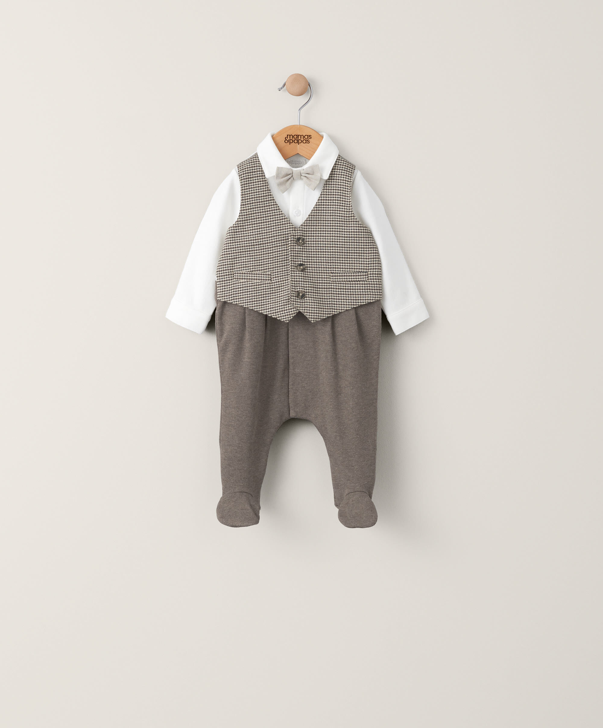 Check Waistcoat All In One image number 1