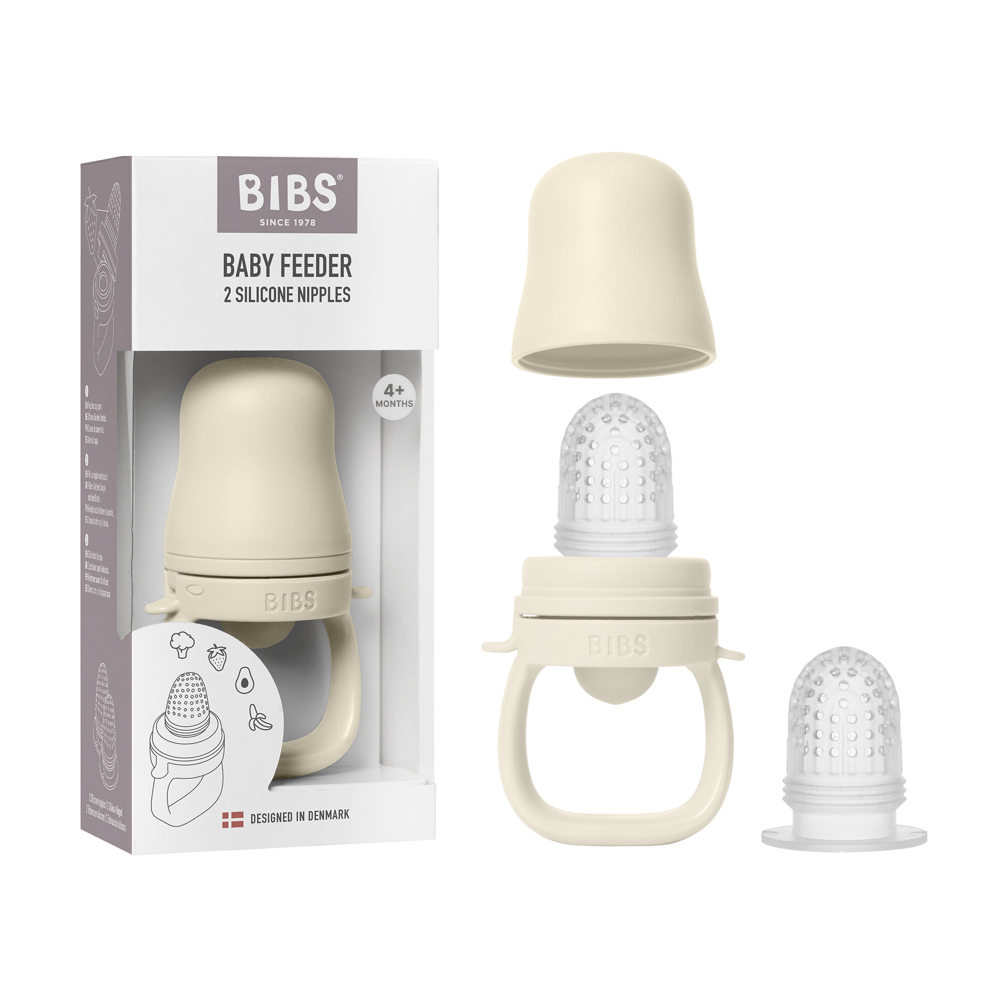 BIBS Baby Feeder with 2 Nipples Ivory image number 1