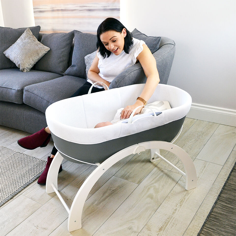 Shnuggle- Dreami Baby Sleeper - Slate Grey Base + 2 In 1 Curve Stand image number 1