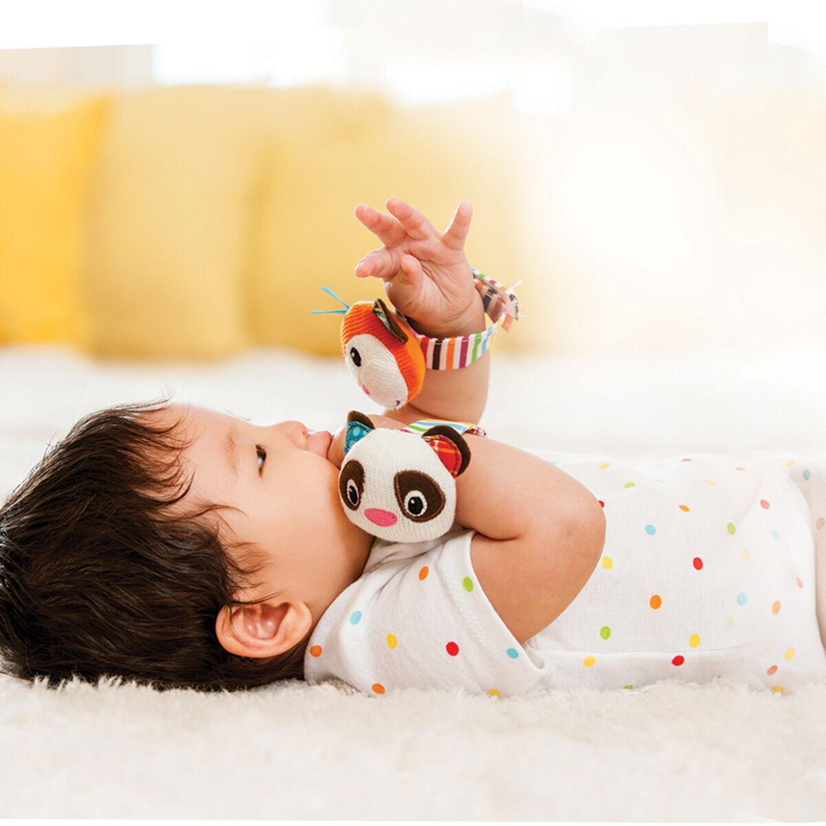 Infantino - Wrist Rattles - Monkey/Panda image number 5