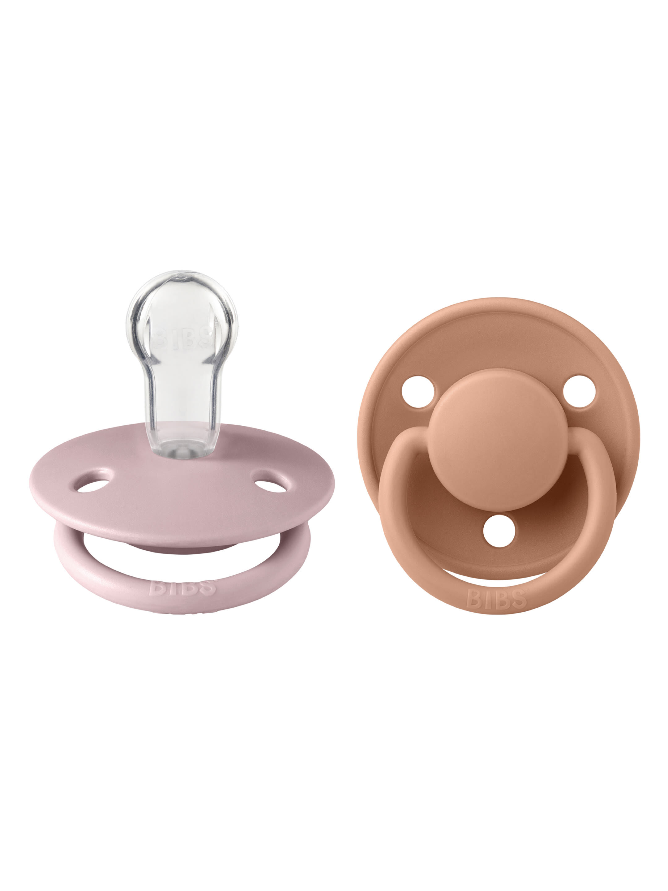 Bibs De Lux Pacifier 2 Pack Silicone Onesize Pink Plum/Peach image number 1