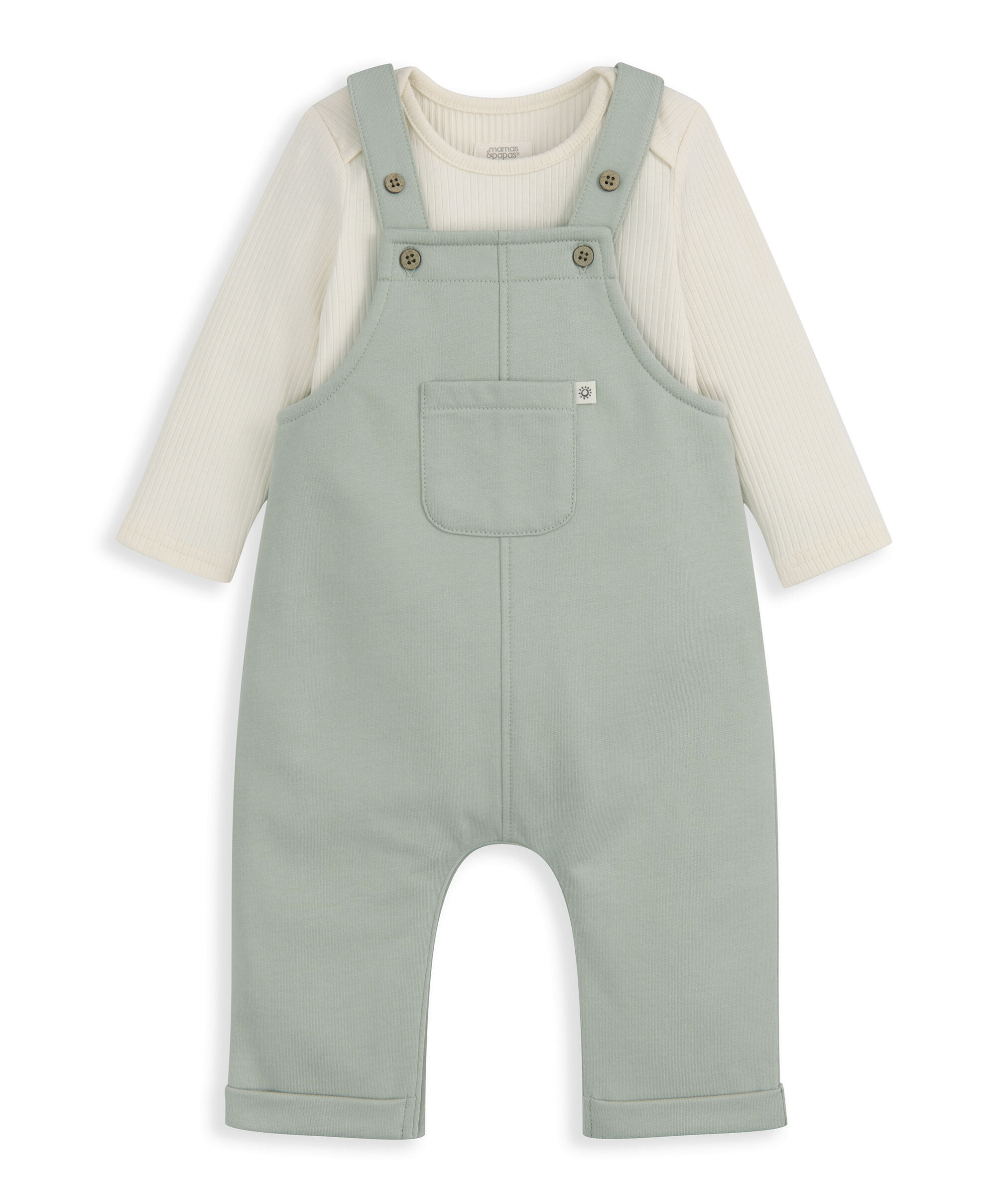 Sweat Dungaree & Bodysuit Set image number 2