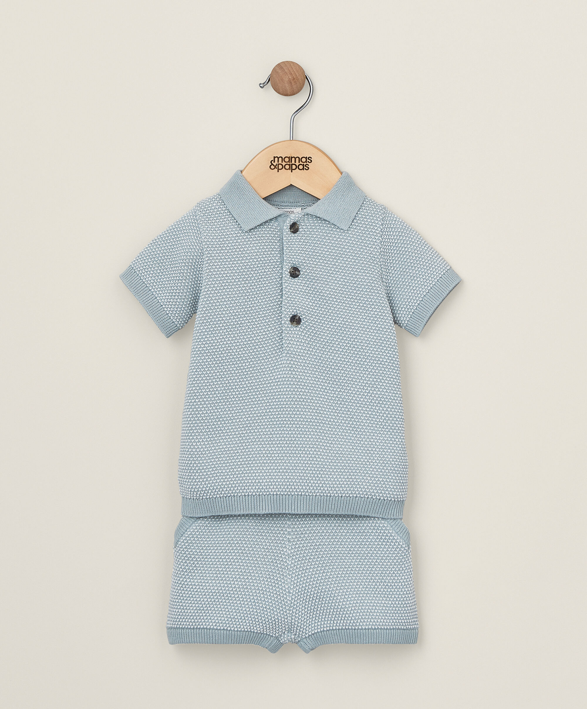 2 Piece Knitted Polo and Short Set image number 1