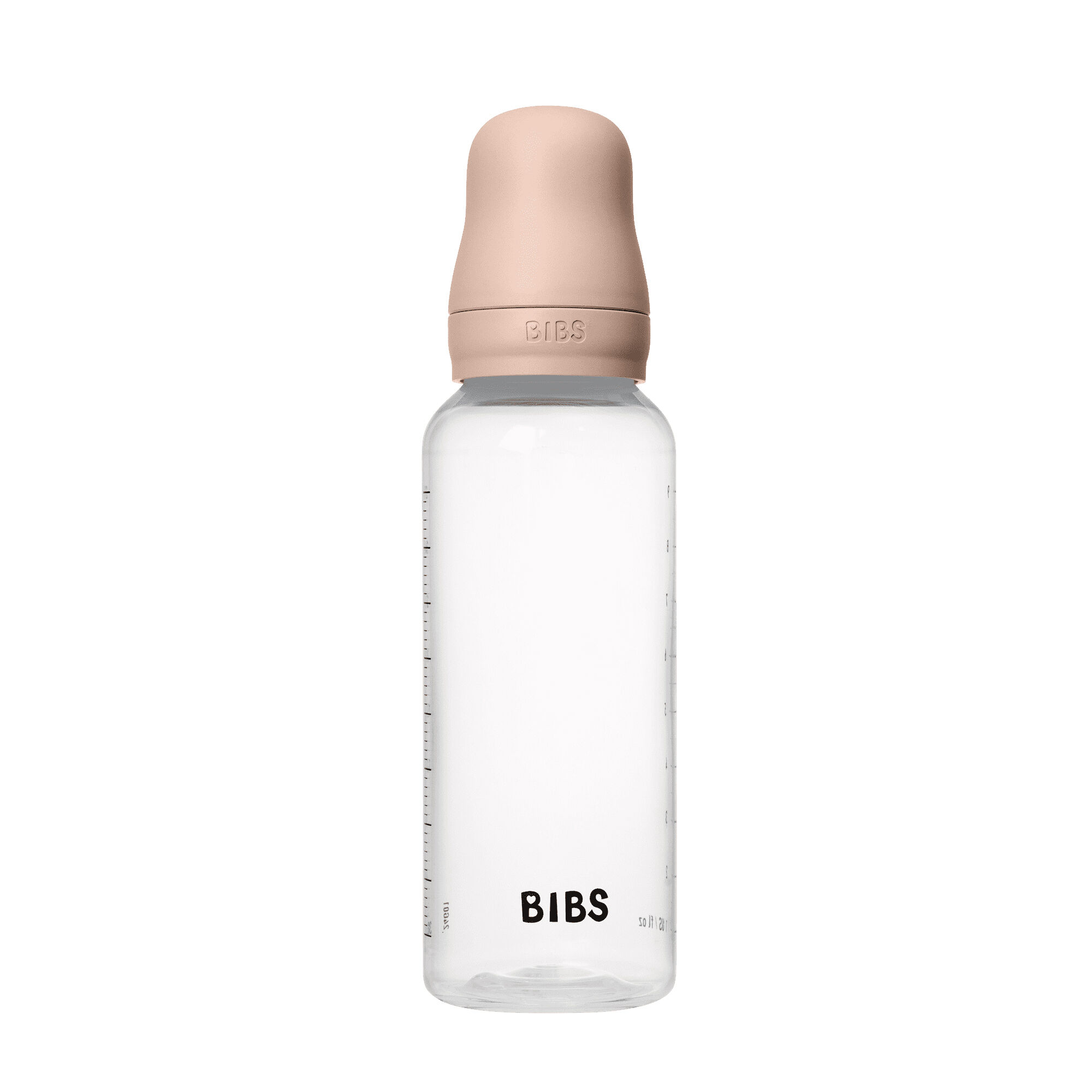 BIBS Baby Bottle Round Nipple Latex 1 Pack 270 Ml Medium Flow Blush image number 1