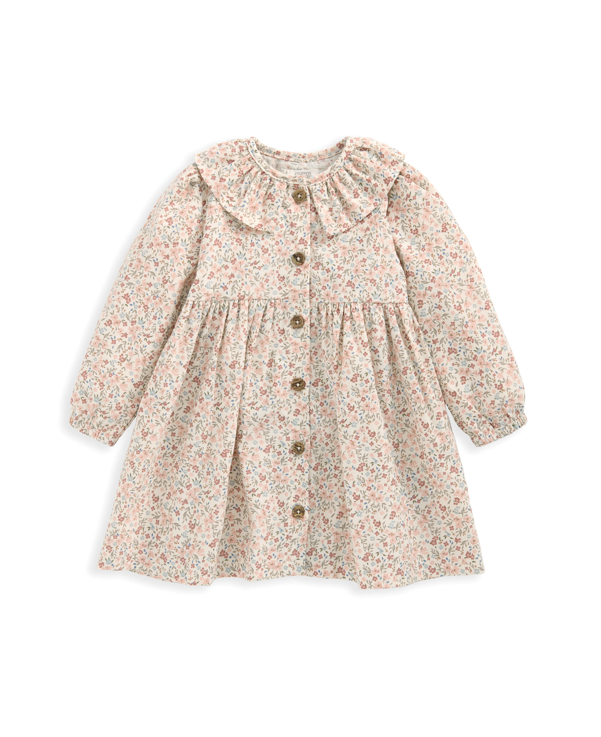 Floral Cord Dress with Tights image number 2