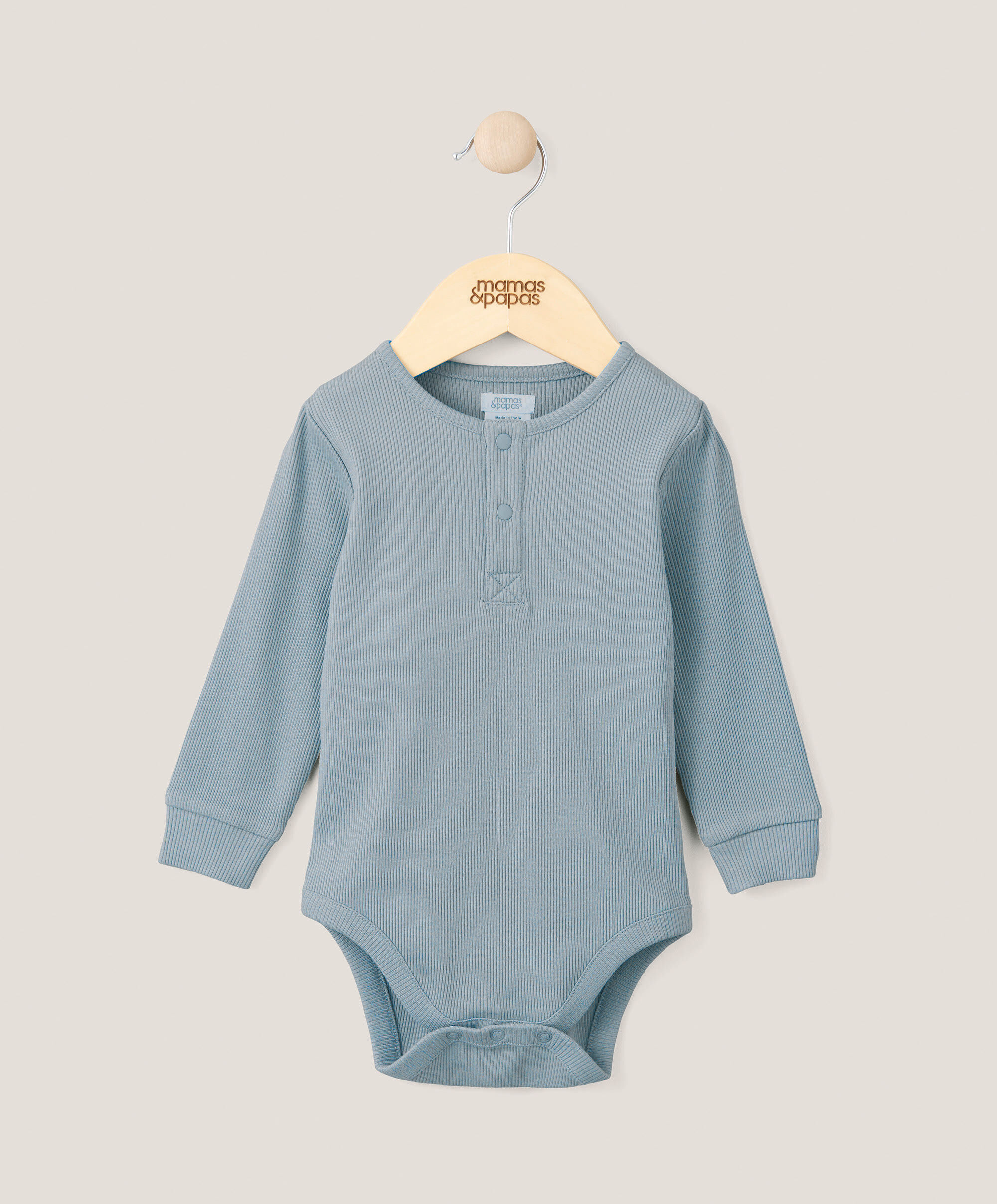 Ribbed Bodysuit - Blue image number 1