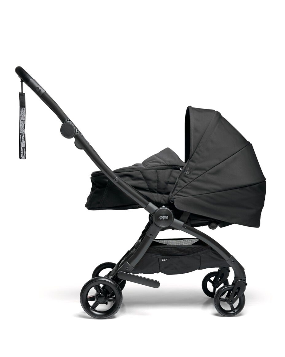 Airo Black with Black Frame Pushchair with Black Newborn Pack image number 3