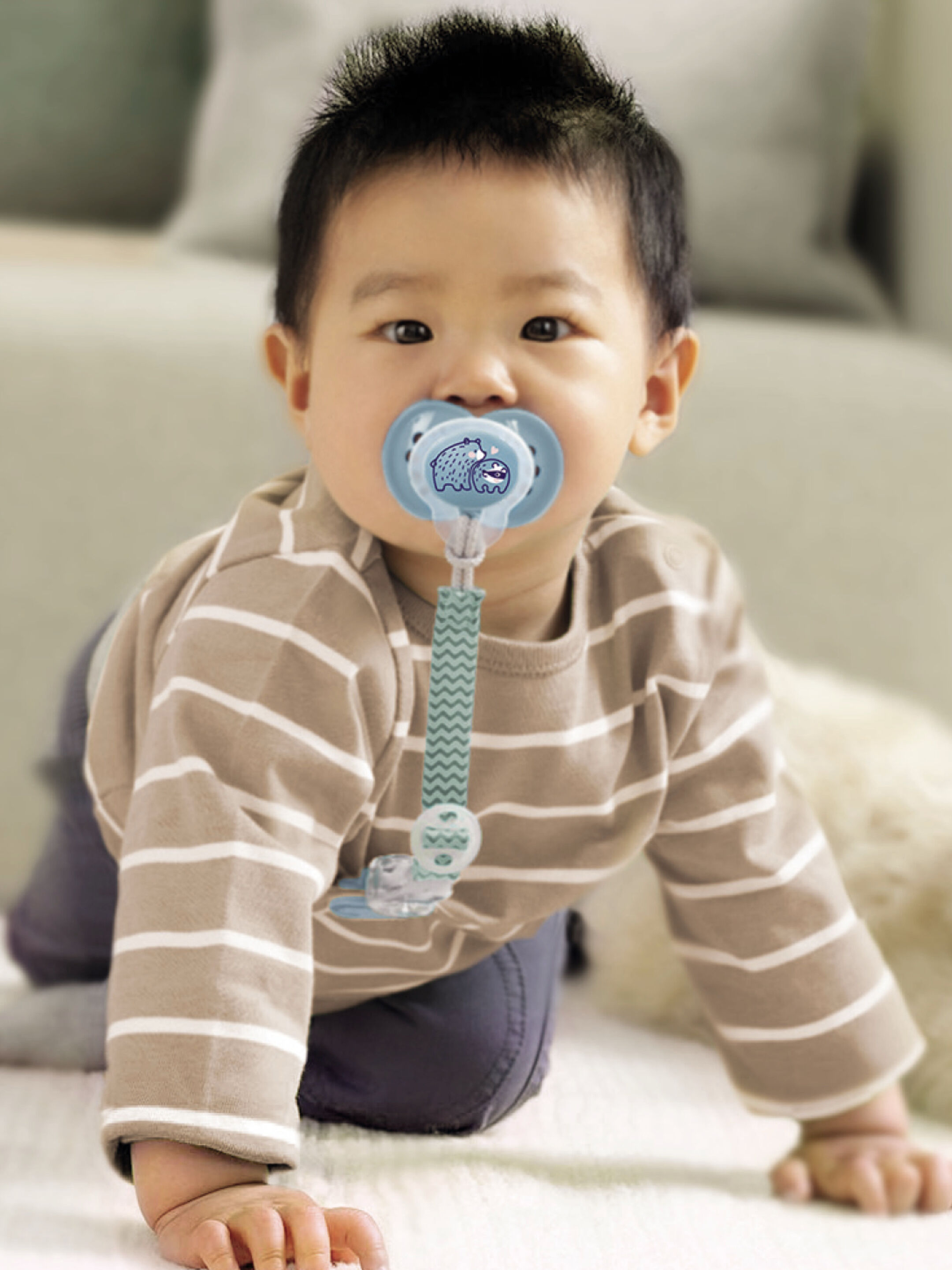 Mam Baby Clip-It! & Cover  Clip - 0 M+ | Sealife Green  - Pack of 2 image number 5